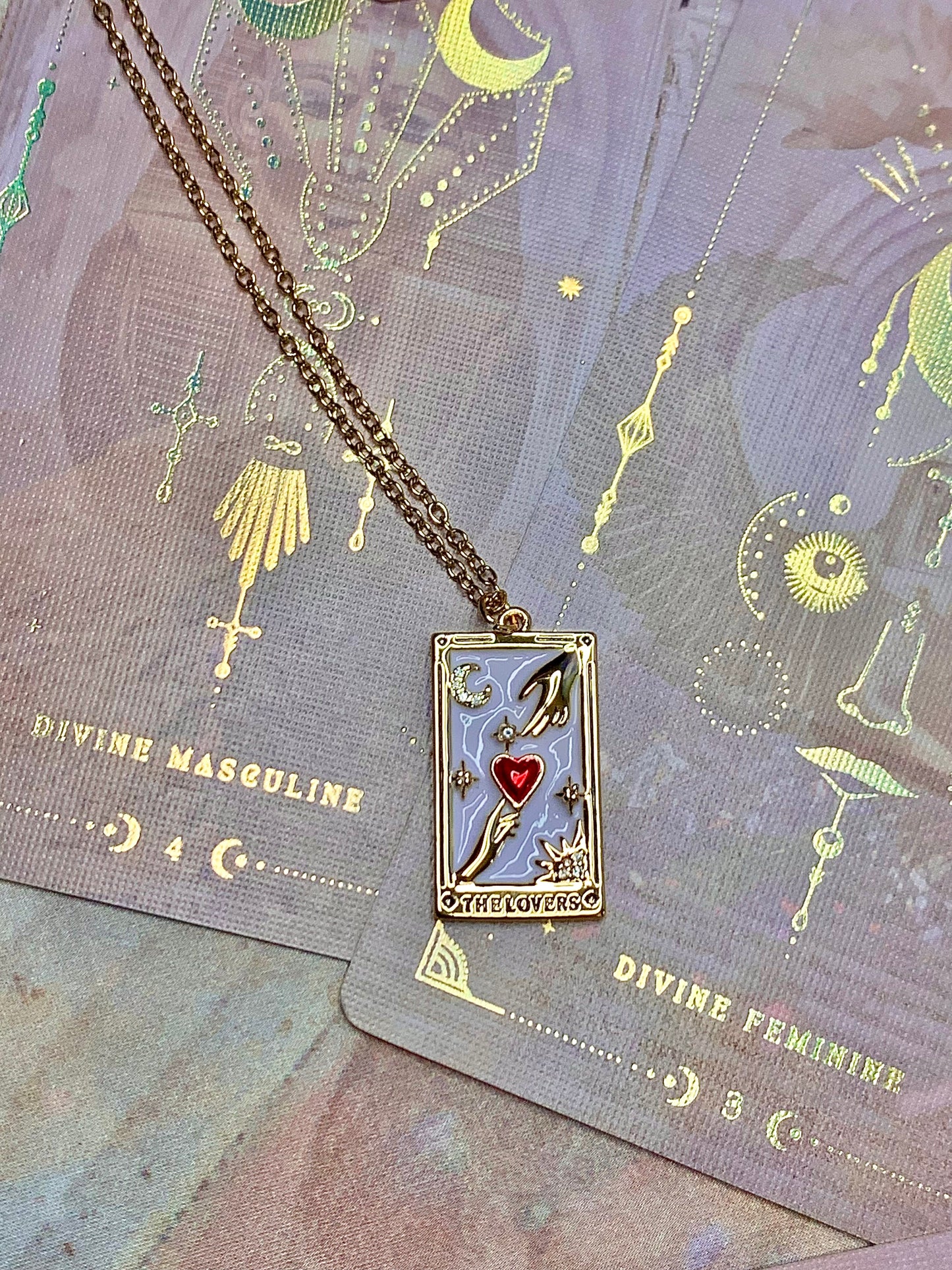 The “Lovers” Tarot Card Fashion Necklace