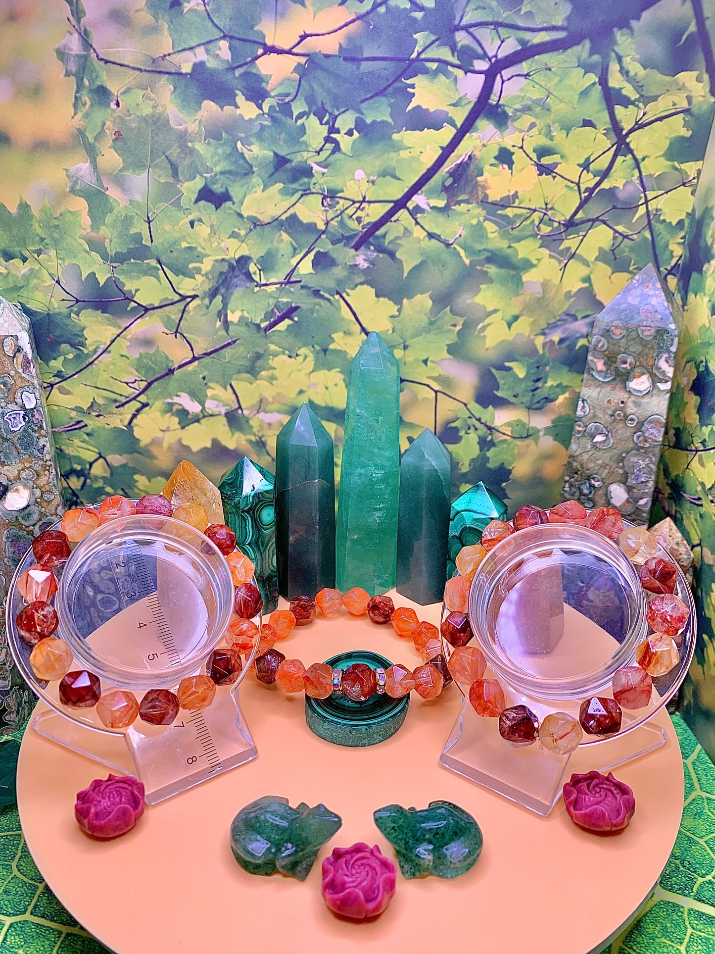 Faceted Fire 🔥 Quartz Bracelet 11mm (No Spacer)