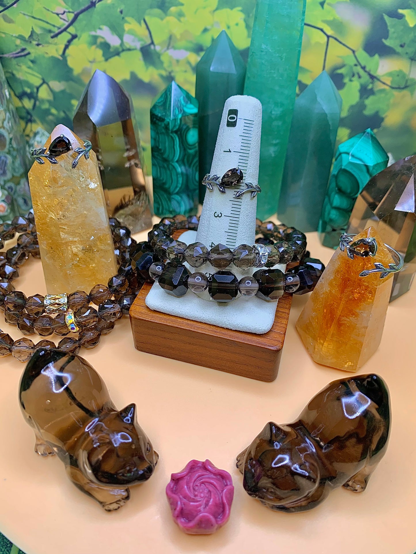 Smoky Quartz Branches Ring (Vintage Style) in Sterling Silver