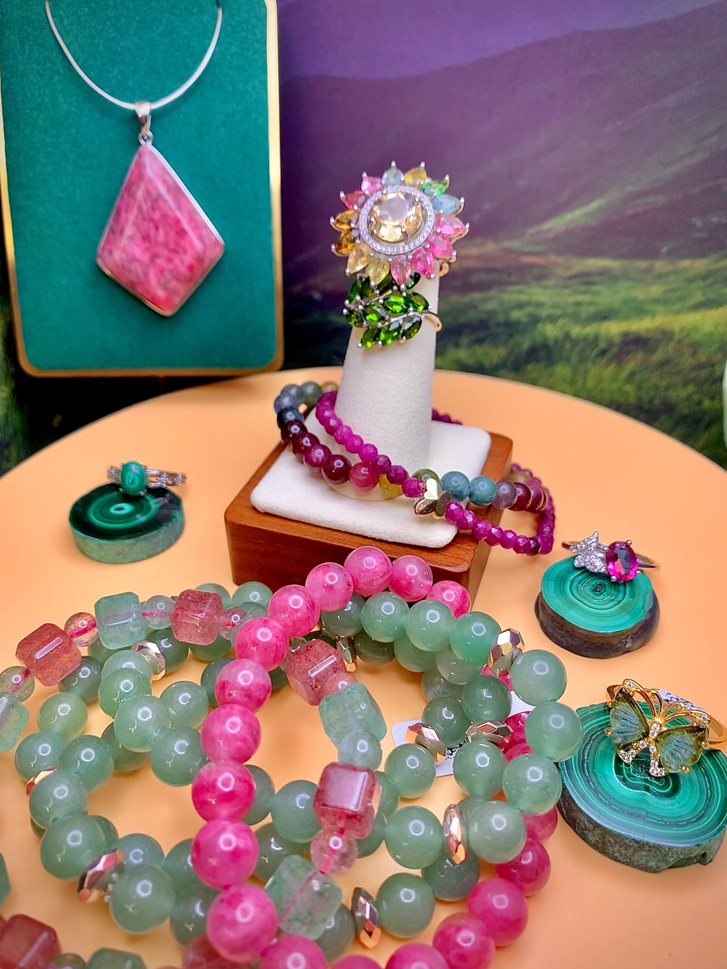 Chrome Diopside Leaf 🍃 Ring in Sterling Silver