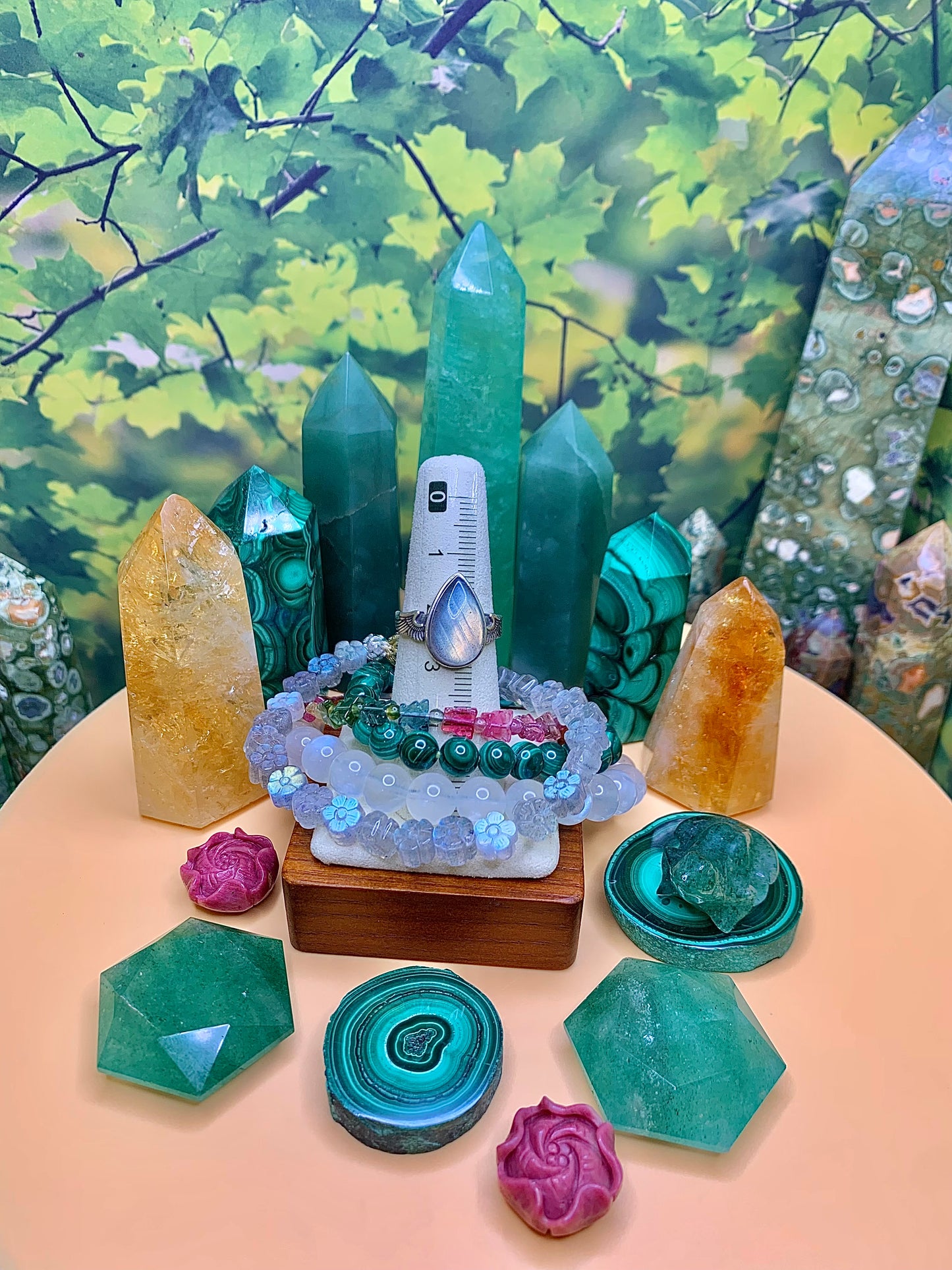 Labradorite Tear Drop cabochon set in Sterling Silver with Wing Design