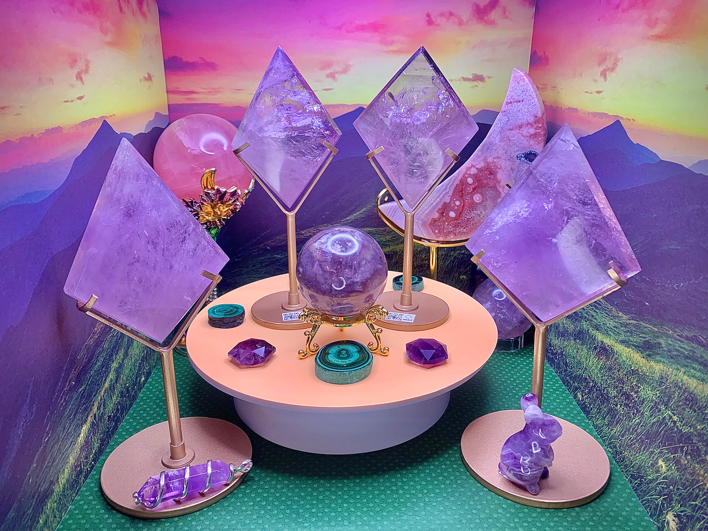 Amethyst Diamond 💎 on Stand