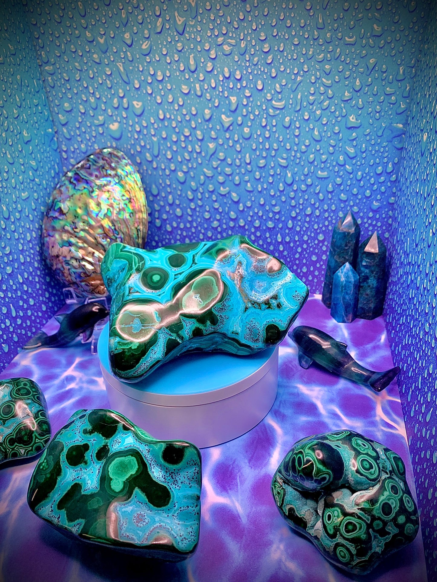 Chrysocolla & Malachite Freeform