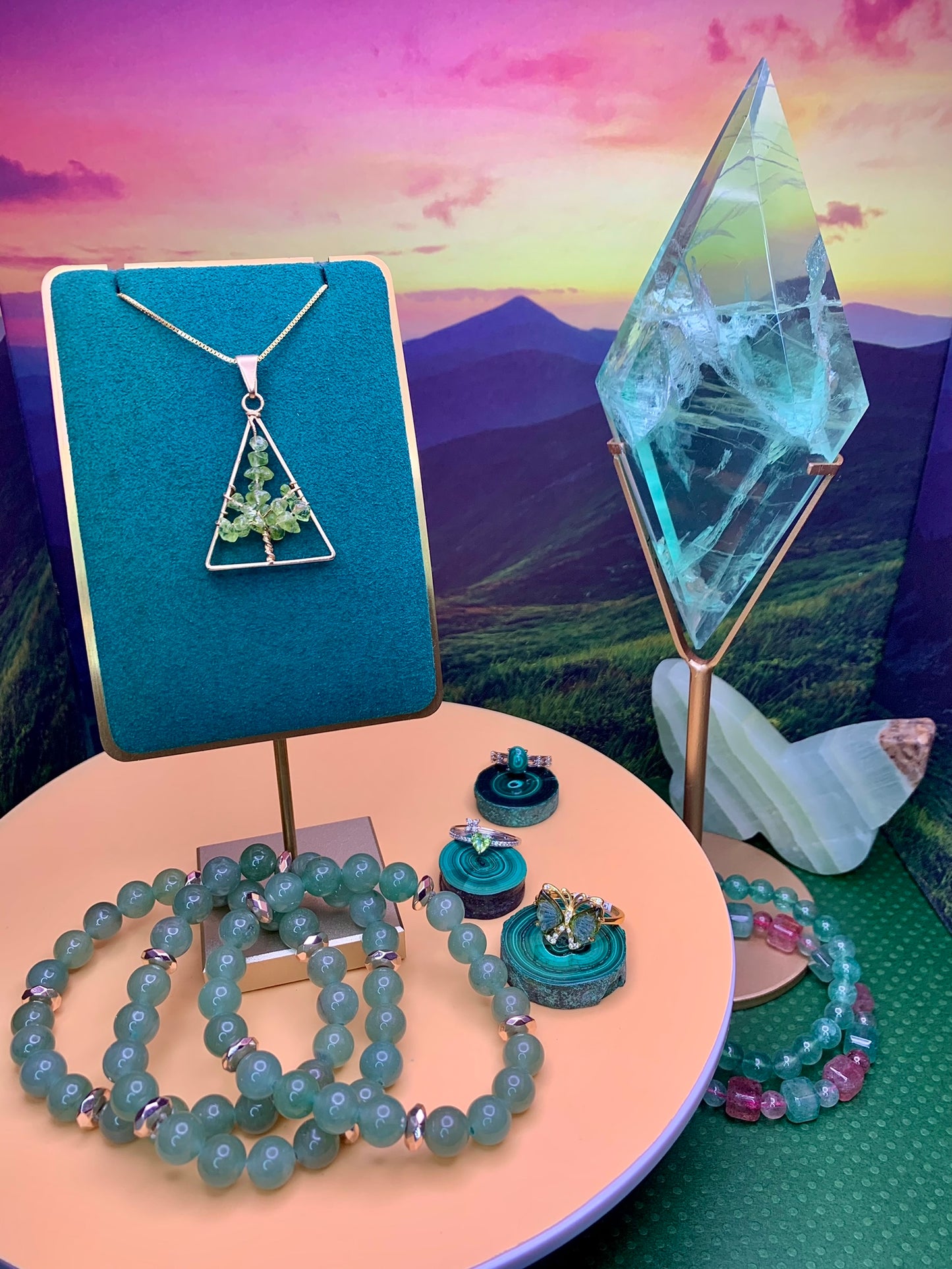 Green Aventurine Tree 🌳 of Life Pendant