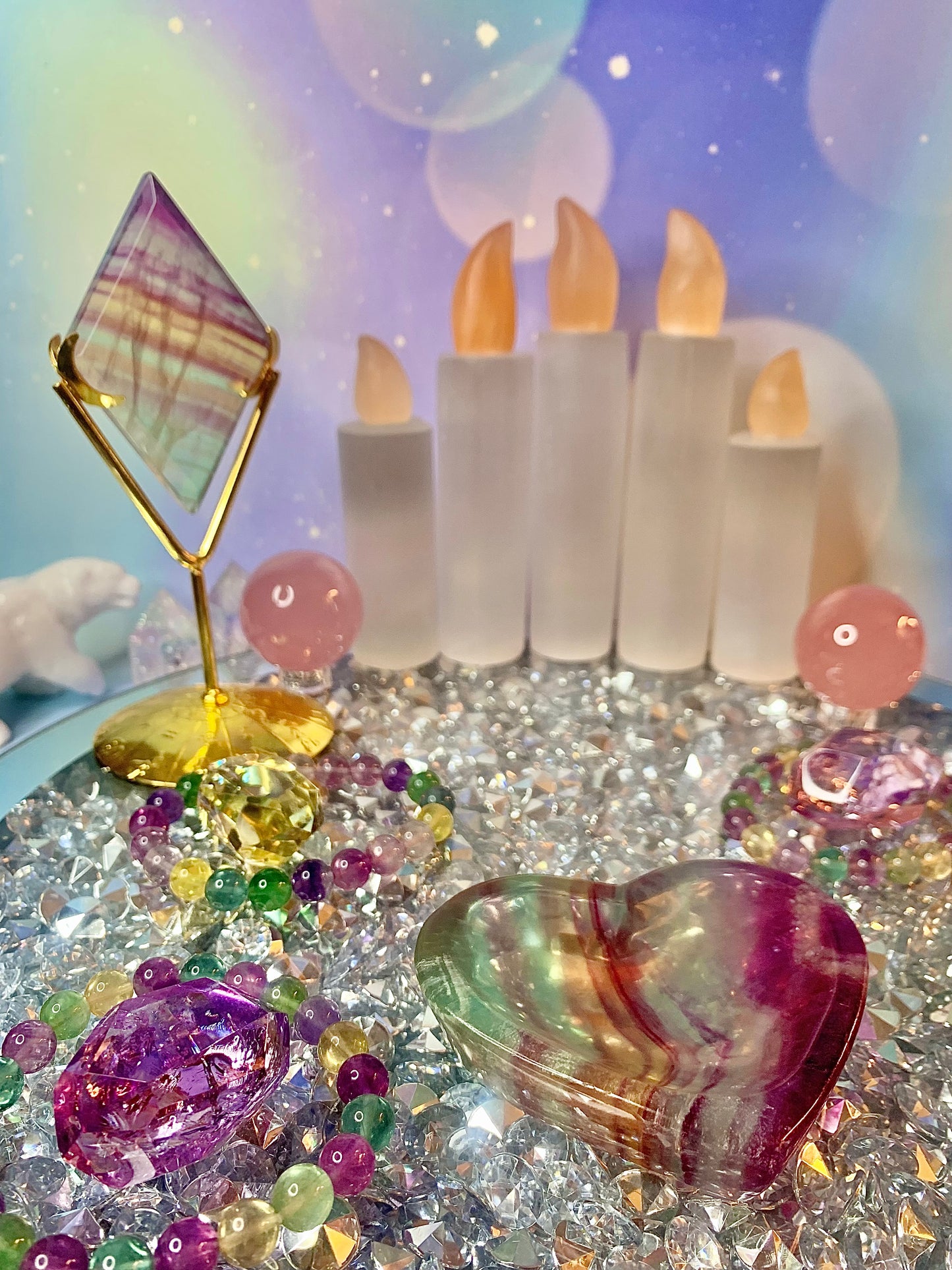 Selenite Candle 🕯️ Carving (Large)