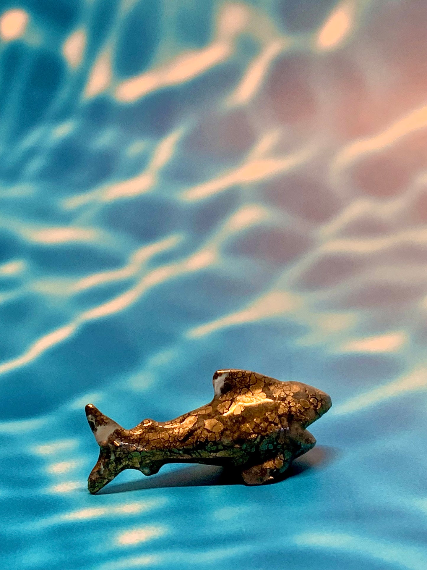 Marcasite Shark Carving