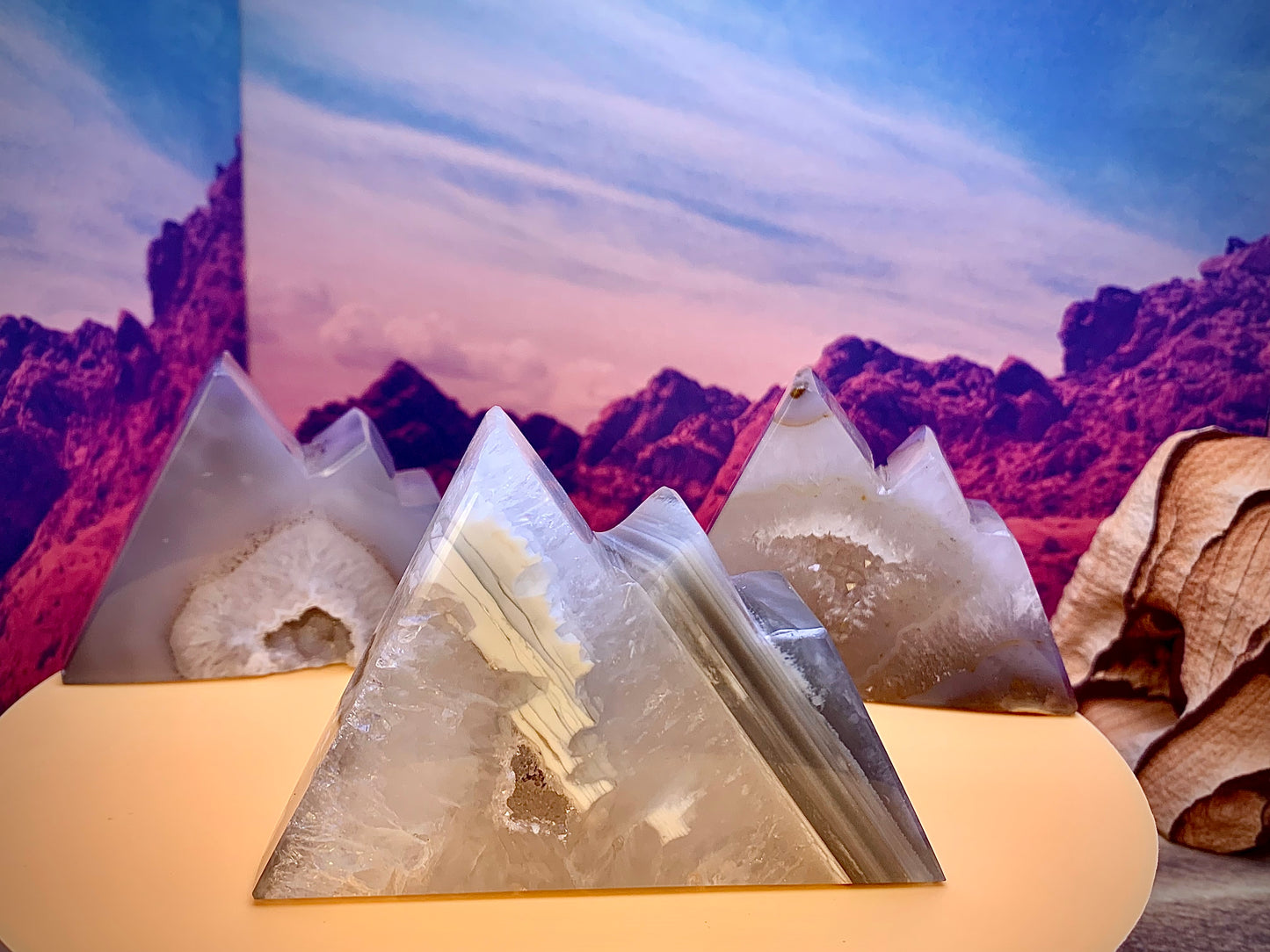 Druzy Agate Mountain ๐๏ธ Carving