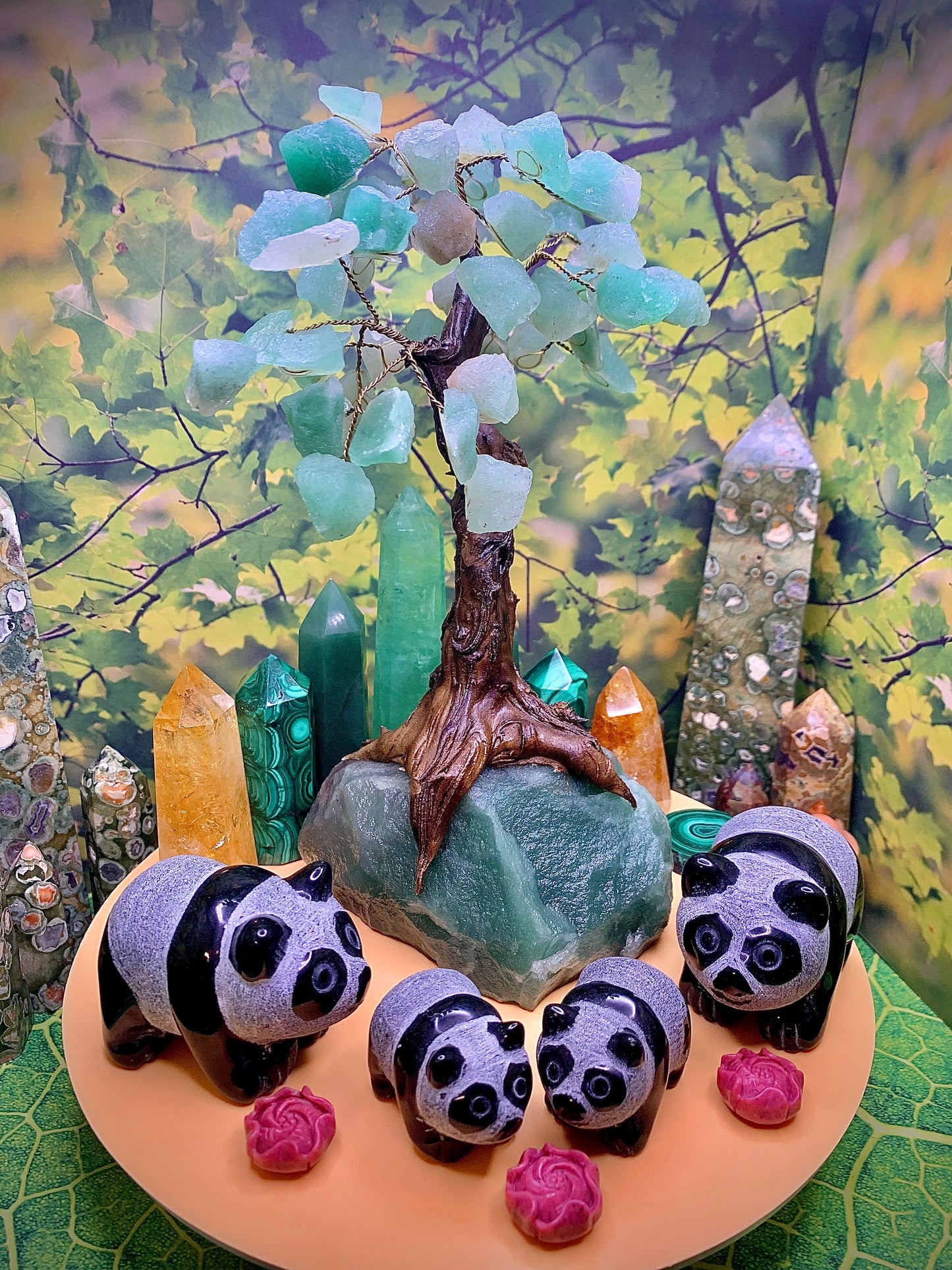 Obsidian Panda Carving (Small)