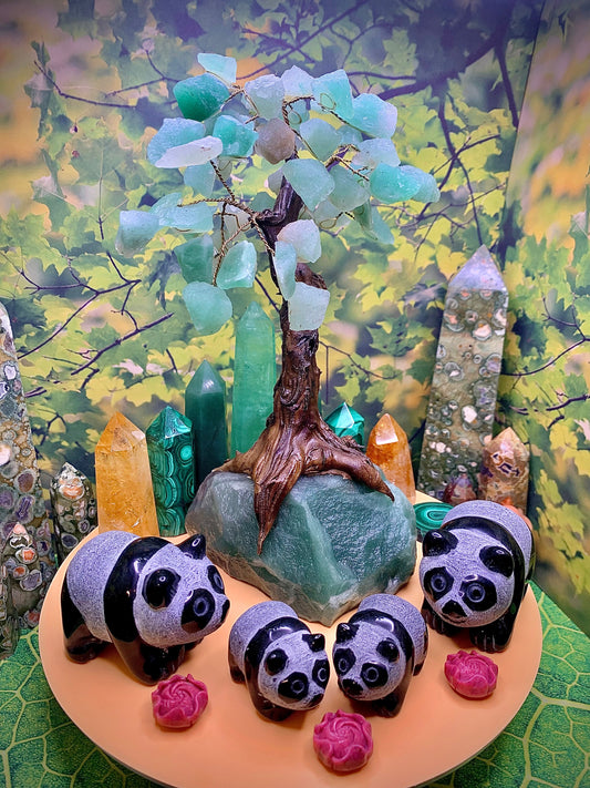 Obsidian Panda Carving (Small)