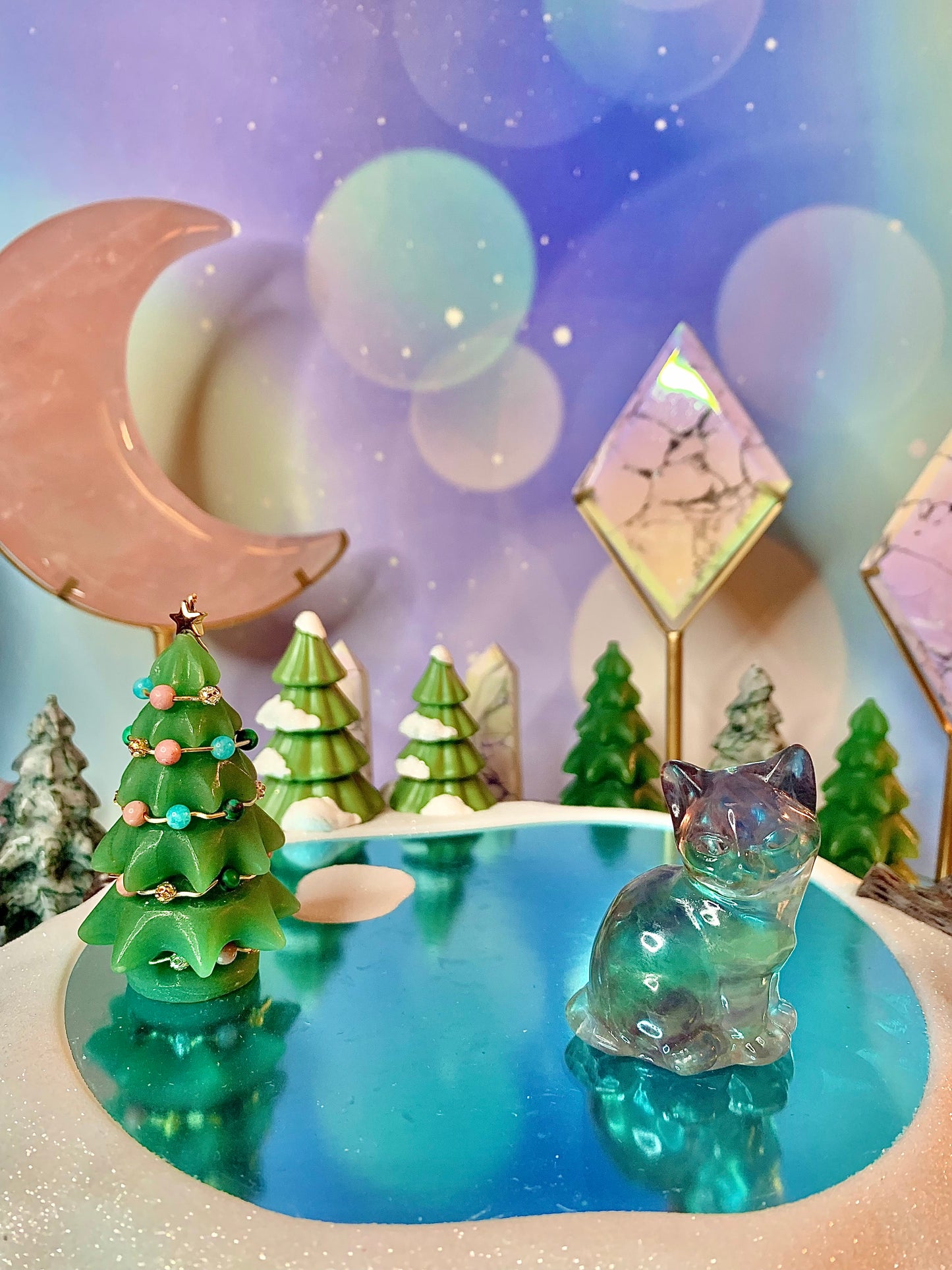 Fluorite Cat Carving