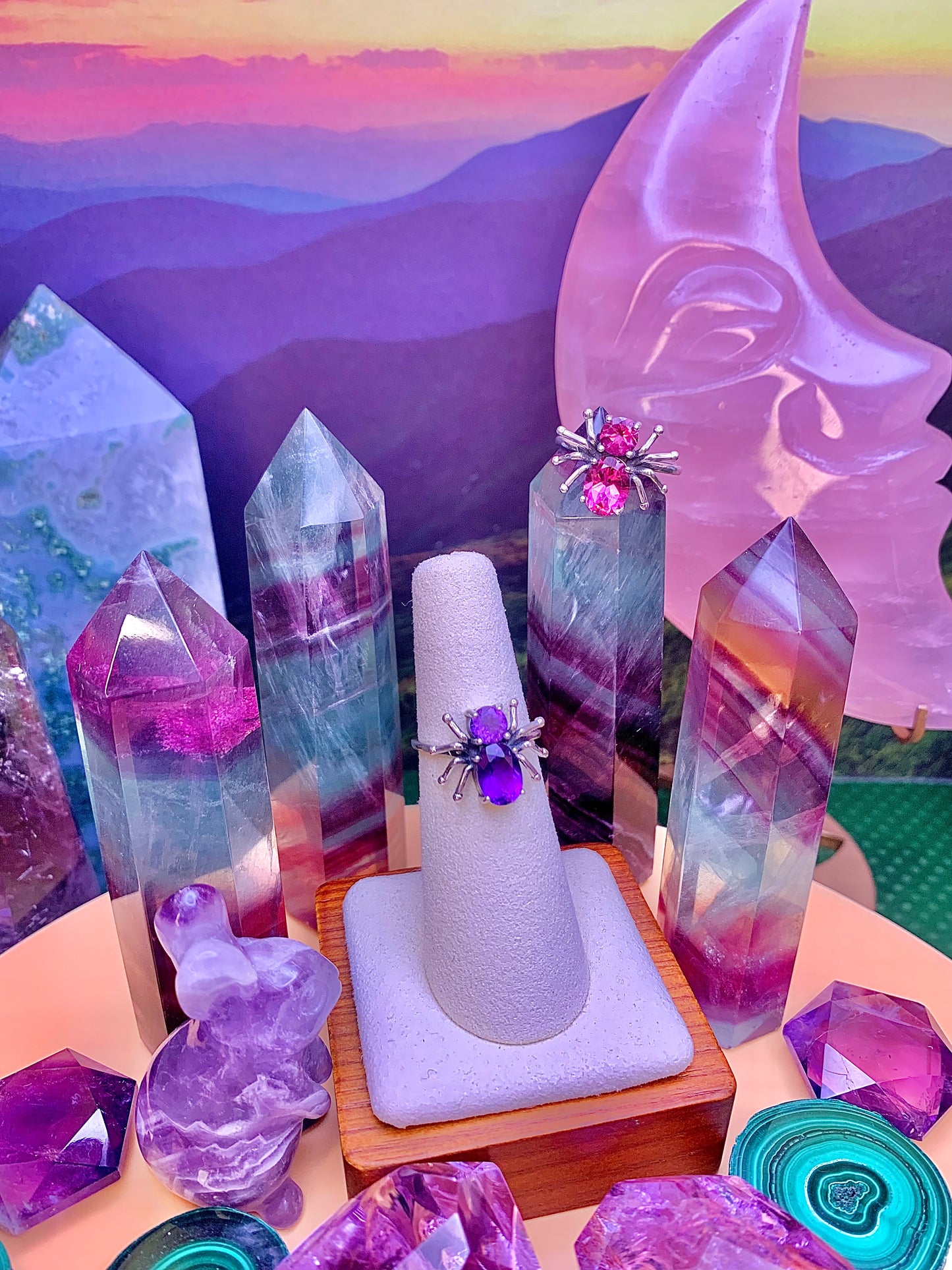 Amethyst Spider 🕷️ Ring in Sterling Silver