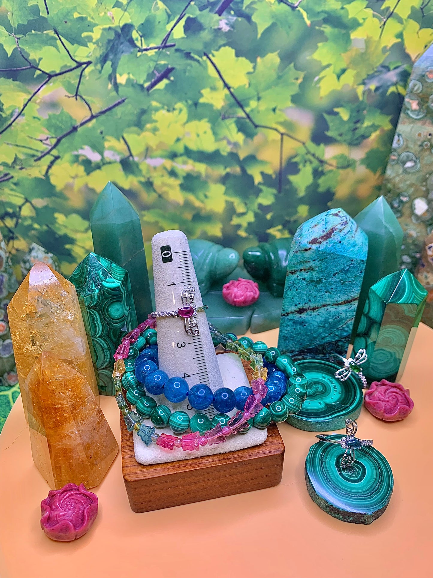 Dainty Pink Tourmaline Dragonfly Ring in Sterling Silver