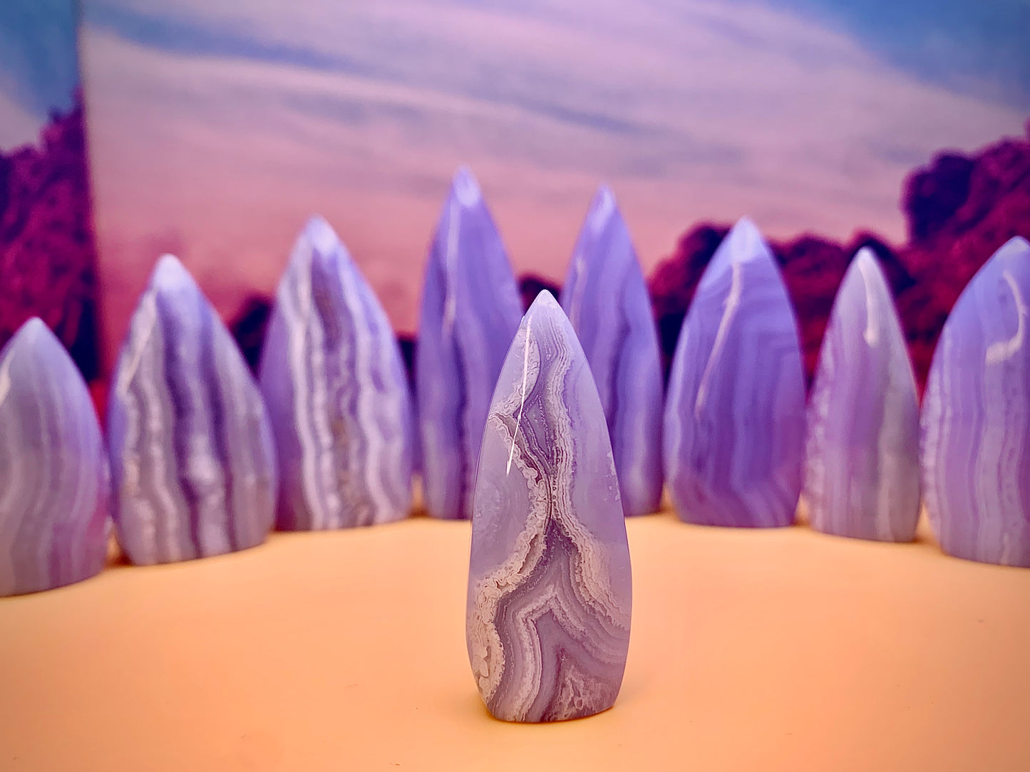 Blue Lace Agate Mini Flame 🔥