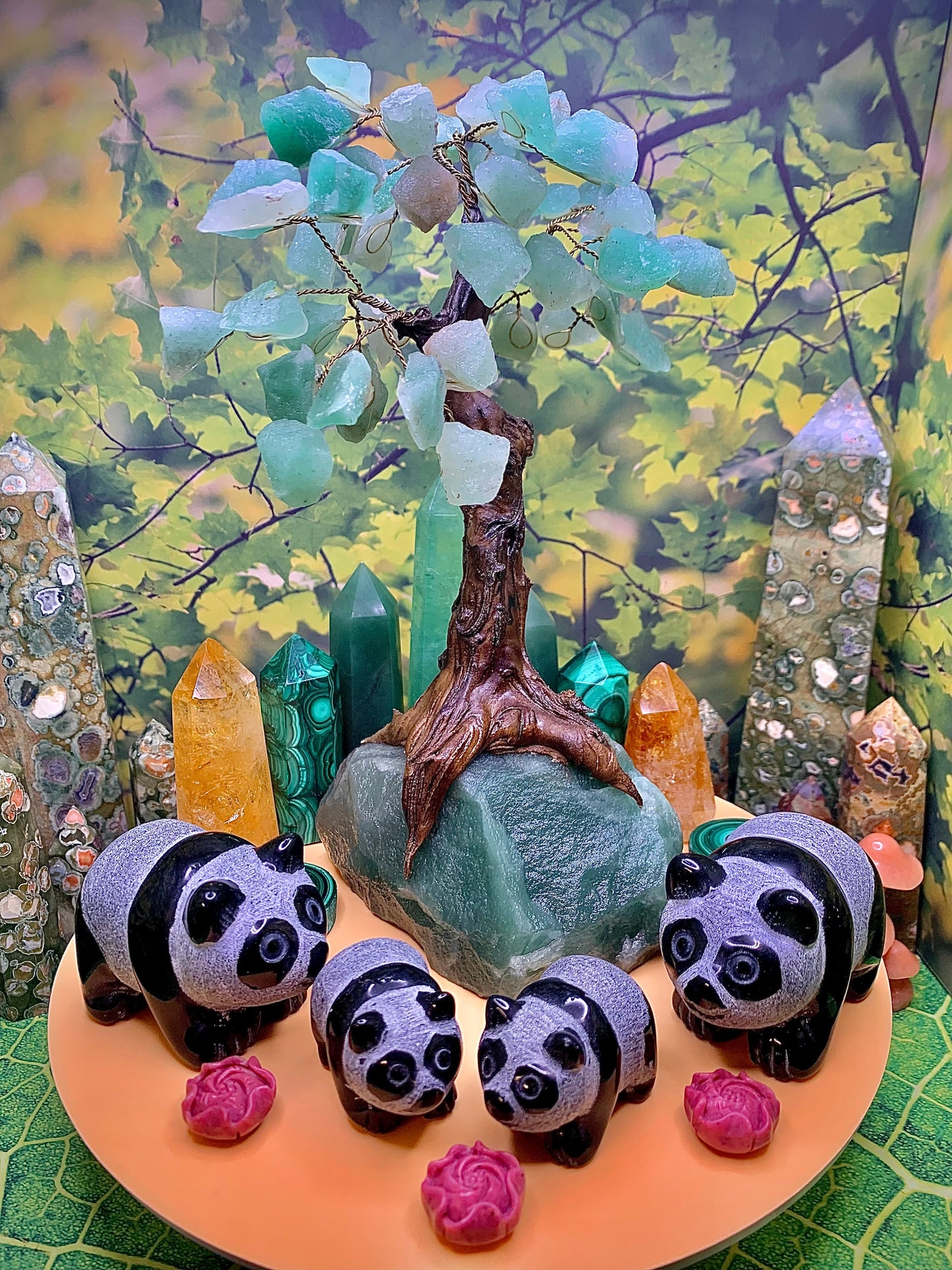 Obsidian Panda Carving (Small)