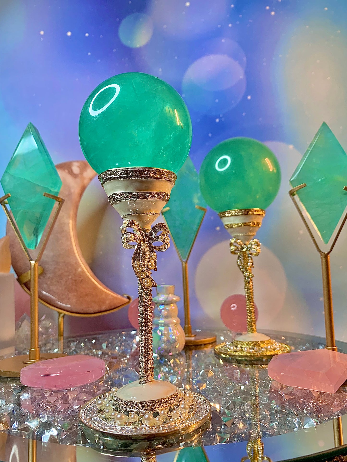 Baja Blast Green Fluorite Sphere