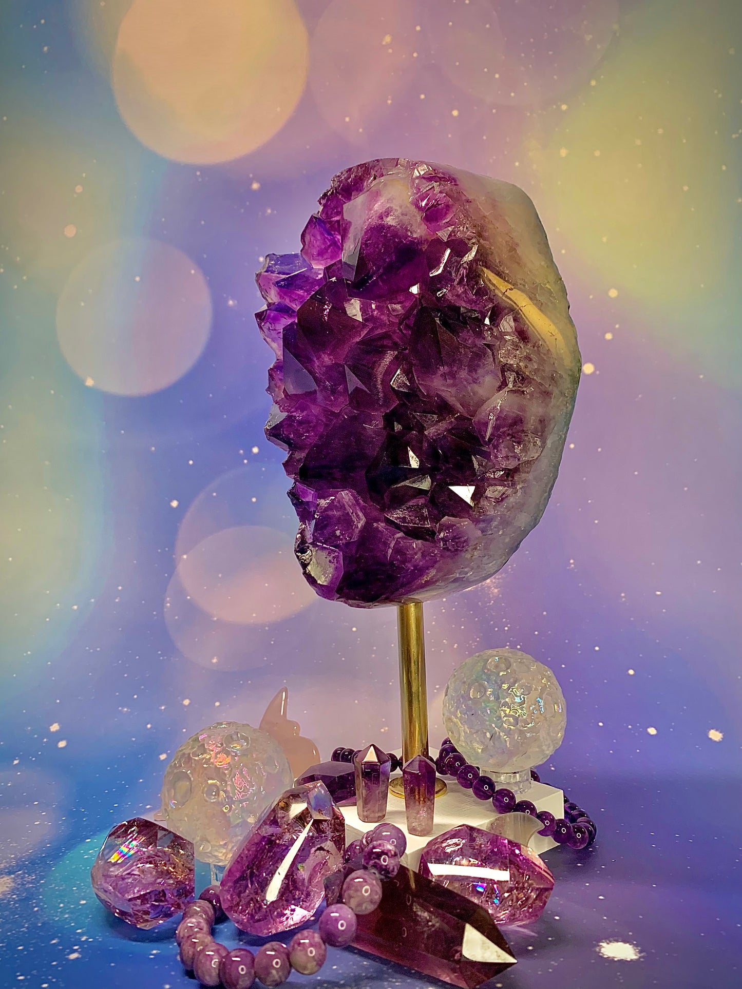 Amethyst Specimen on Stand