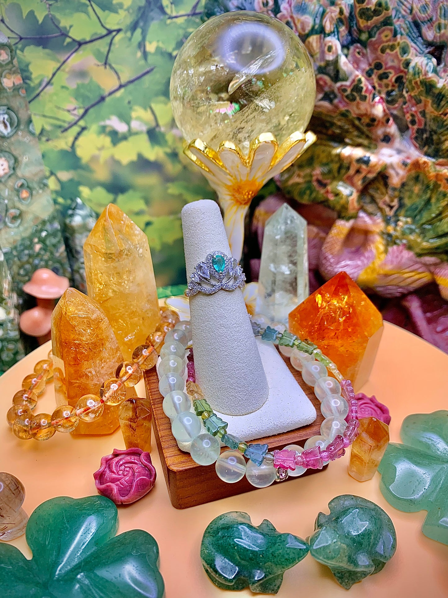 Emerald Tiara ๐ Ring set in Sterling Silver