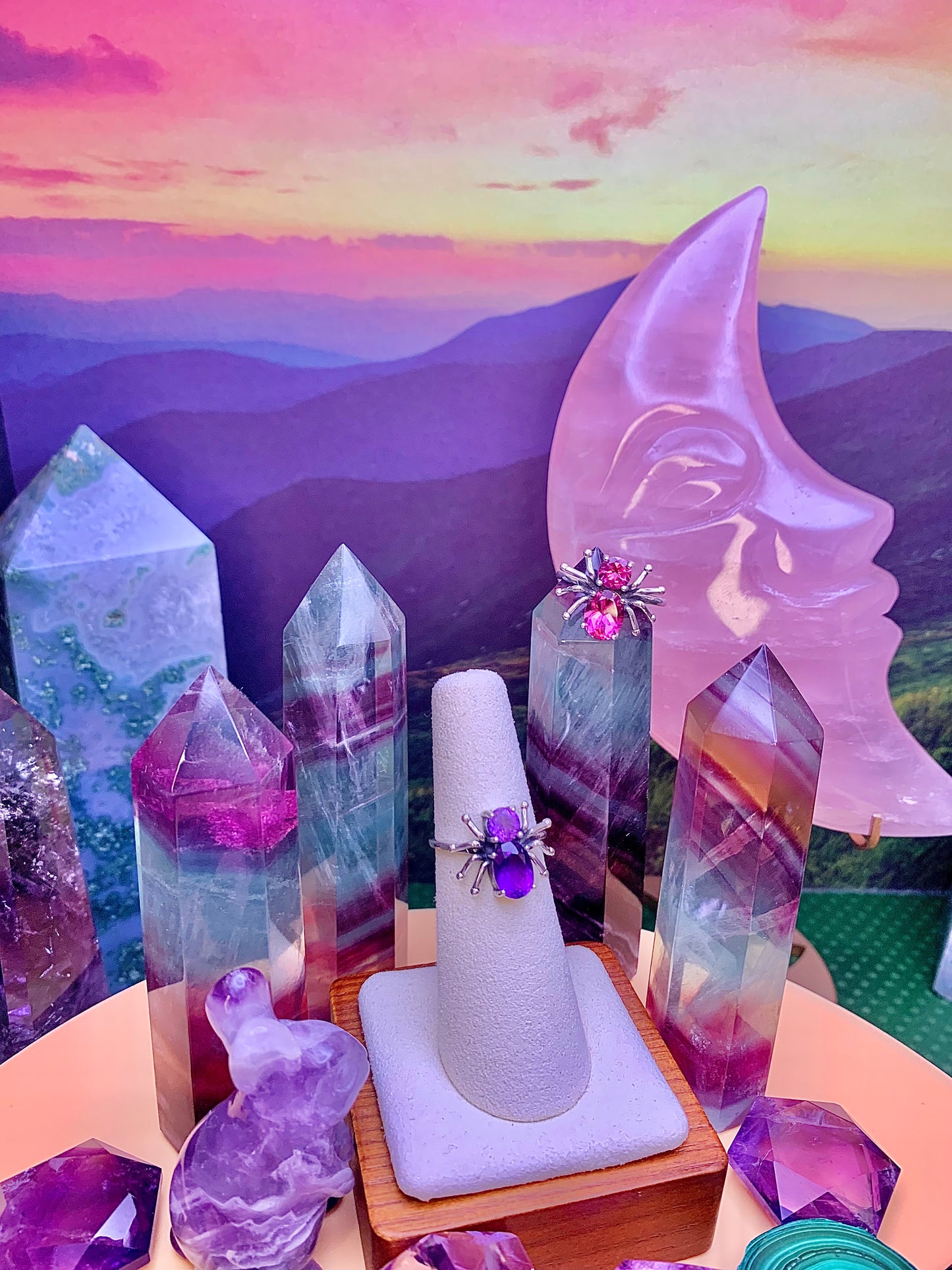 Amethyst Spider 🕷️ Ring in Sterling Silver