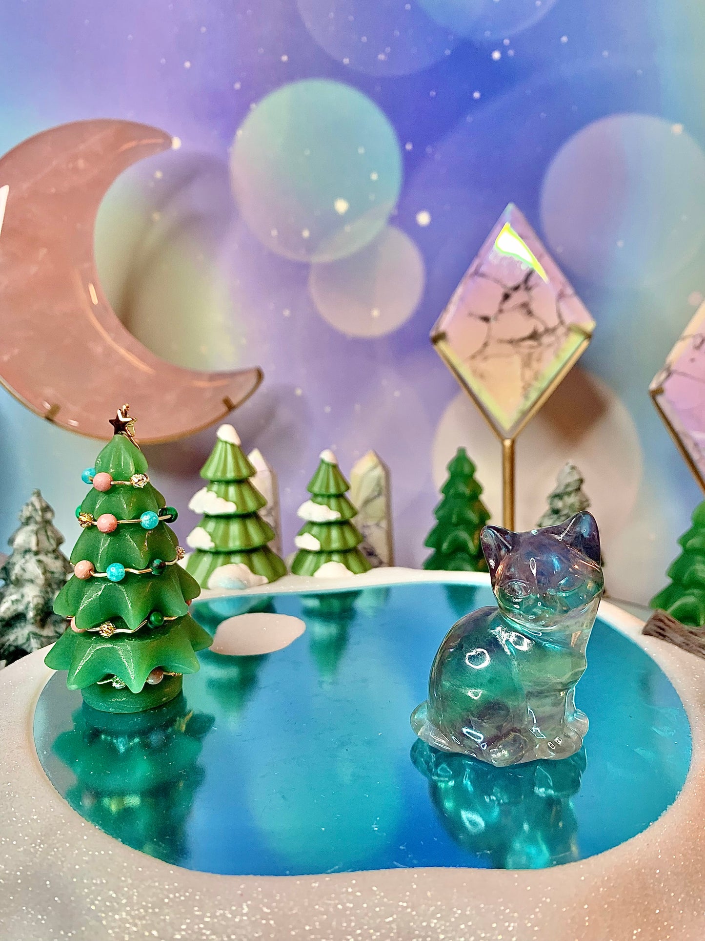 Fluorite Cat Carving