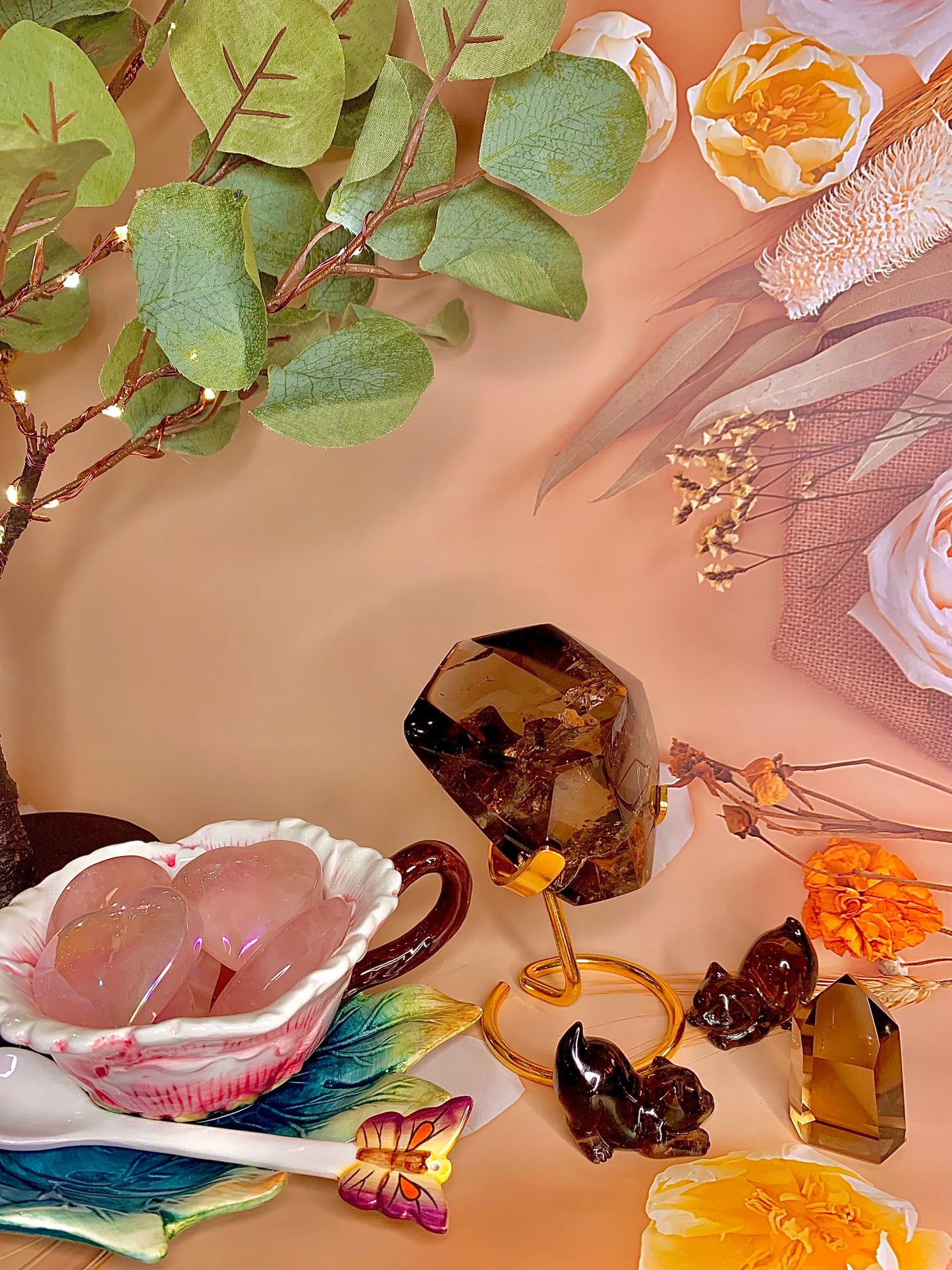 Smokey Brazilian Citrine Freeform on Stand