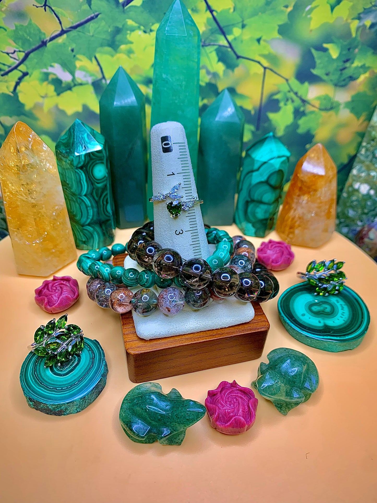 Chrome Diopside Heart 💚 Cut with Leaf Accents in Sterling Silver