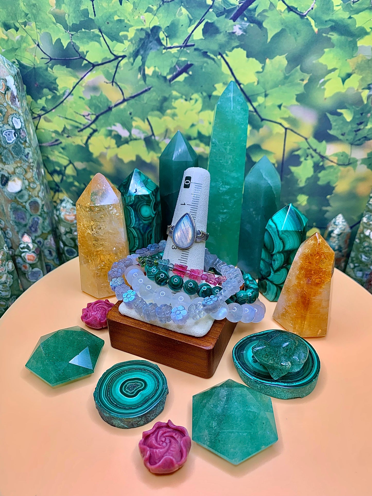 Labradorite Tear Drop cabochon set in Sterling Silver with Wing Design