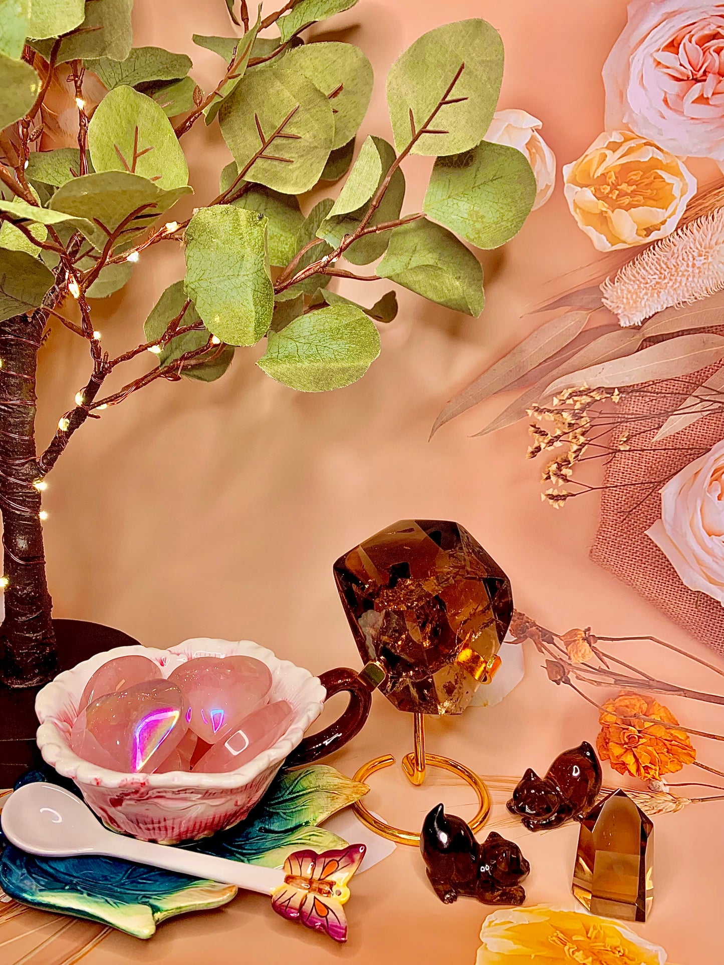 Smokey Brazilian Citrine Freeform on Stand