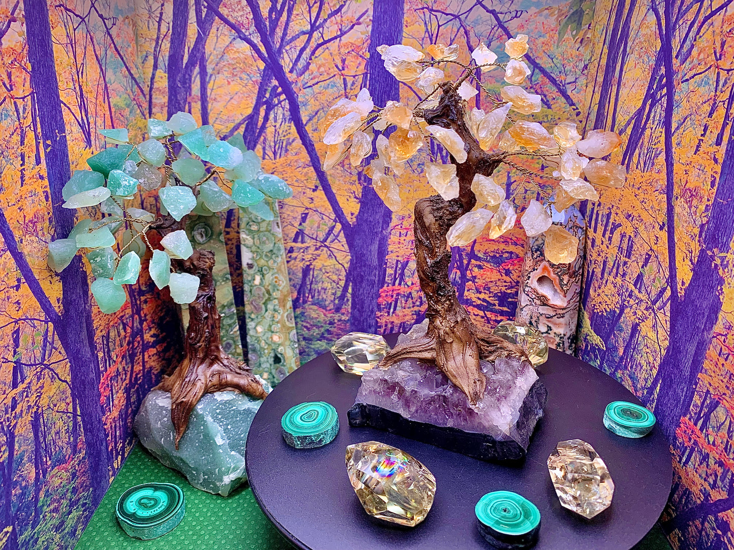 Brazilian Citrine Chip Tree on Amethyst Base
