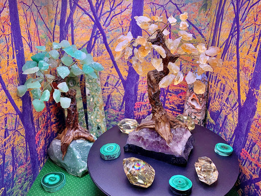 Brazilian Citrine Chip Tree on Amethyst Base