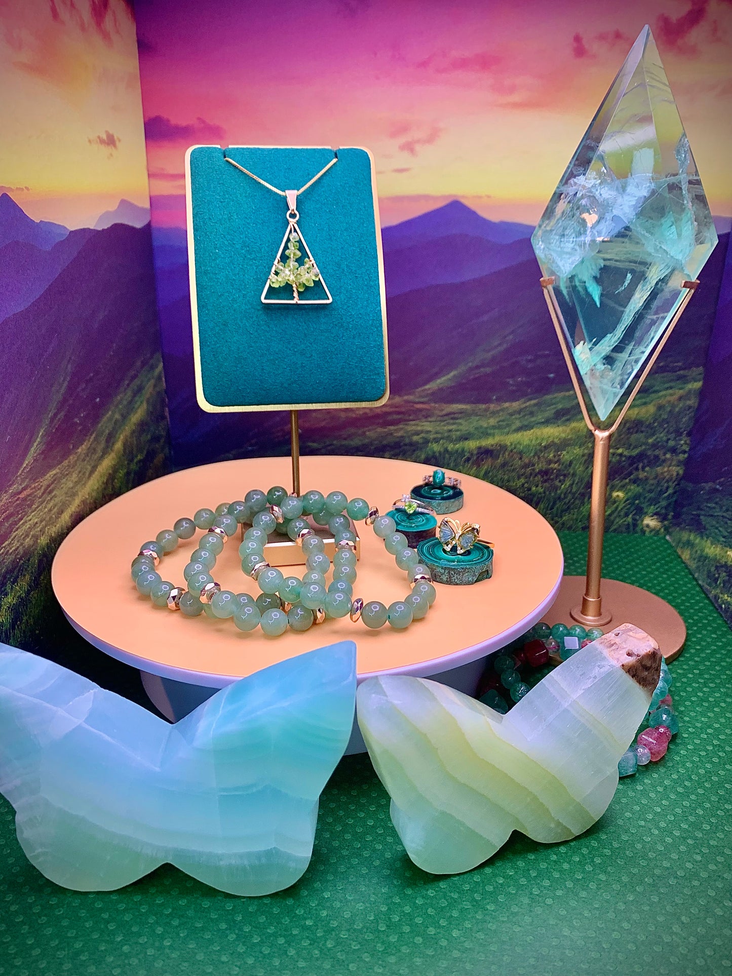 Green Aventurine Tree 🌳 of Life Pendant