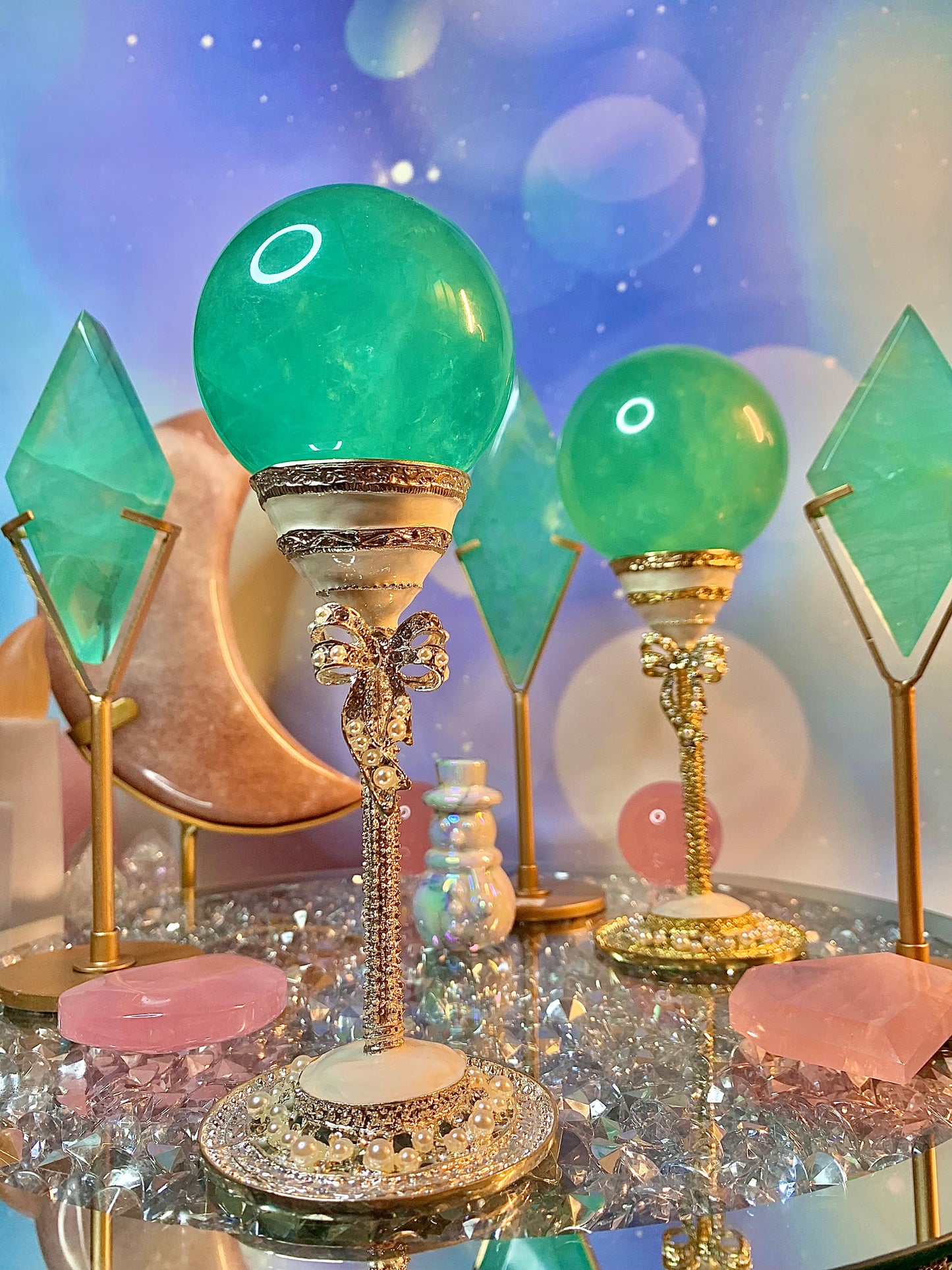 Baja Blast Green Fluorite Sphere