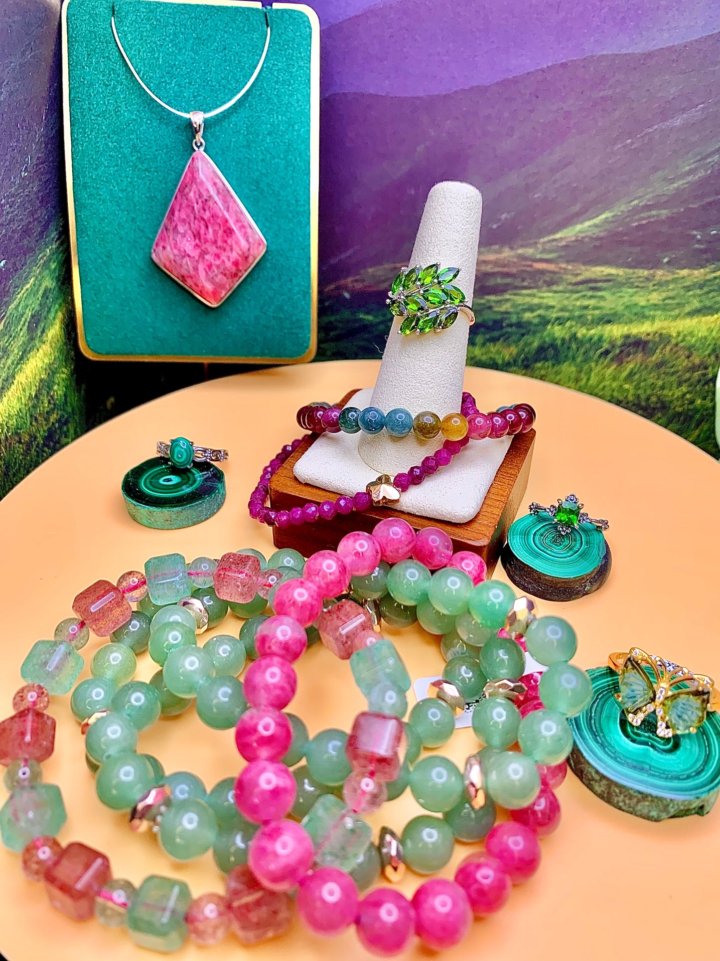 Chrome Diopside Leaf 🍃 Ring in Sterling Silver