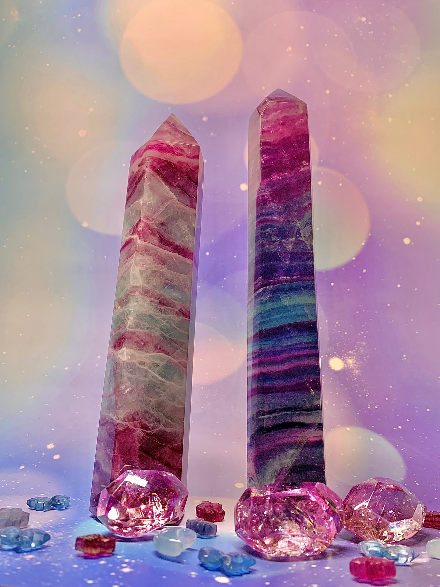 Watermelon Fluorite Tower (Extra Large)