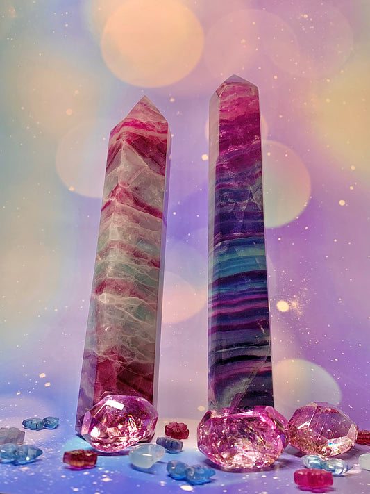 Watermelon Fluorite Tower (Extra Large)