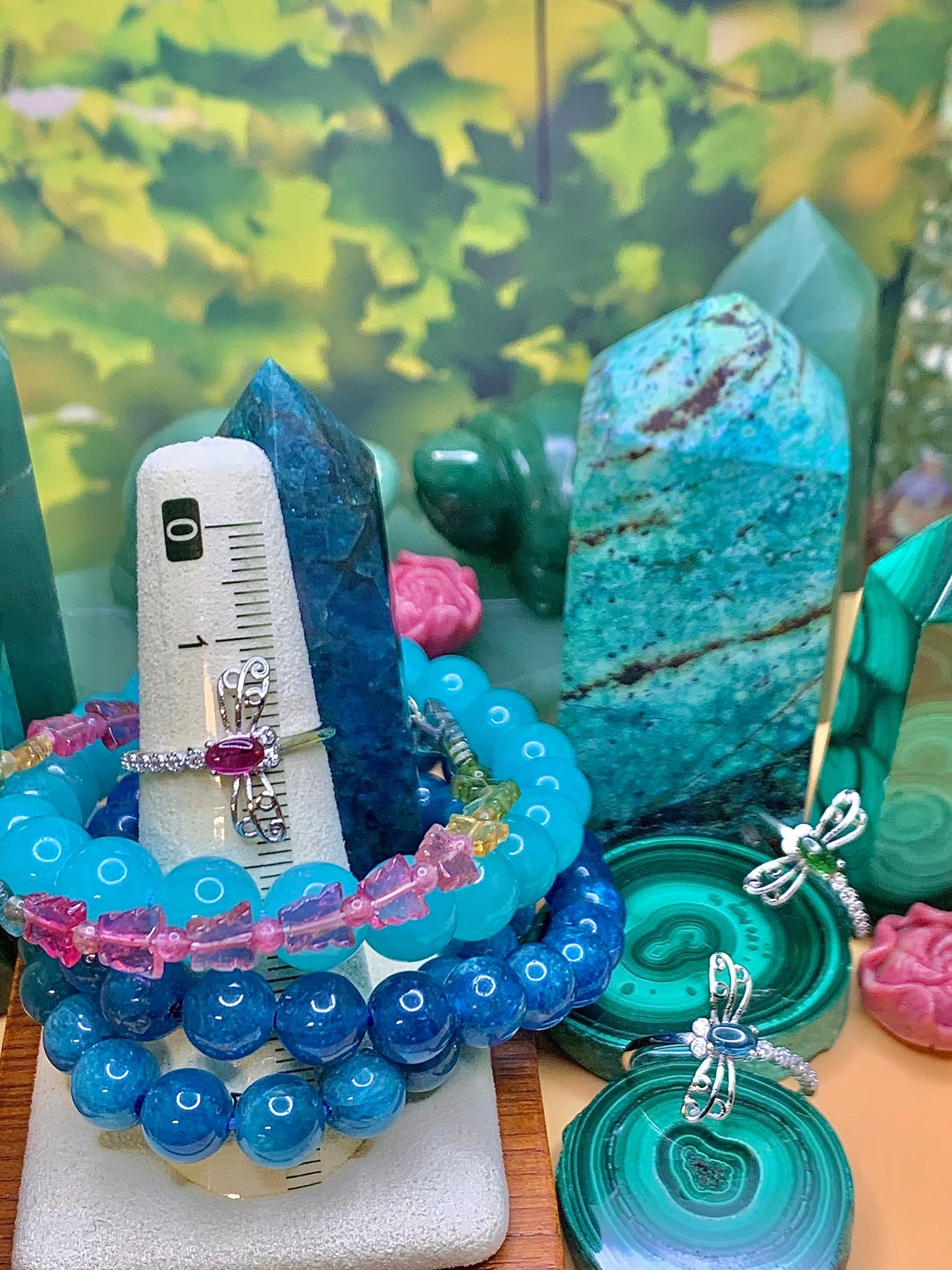 Dainty Pink Tourmaline Dragonfly Ring in Sterling Silver