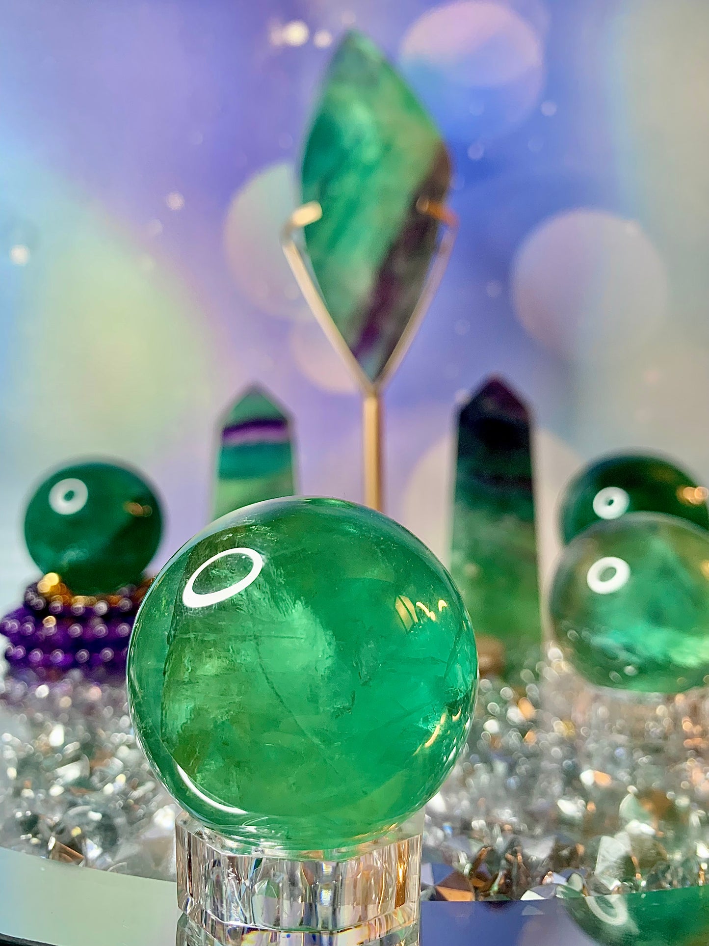 The Emerald Green Fluorite Sphere (A)