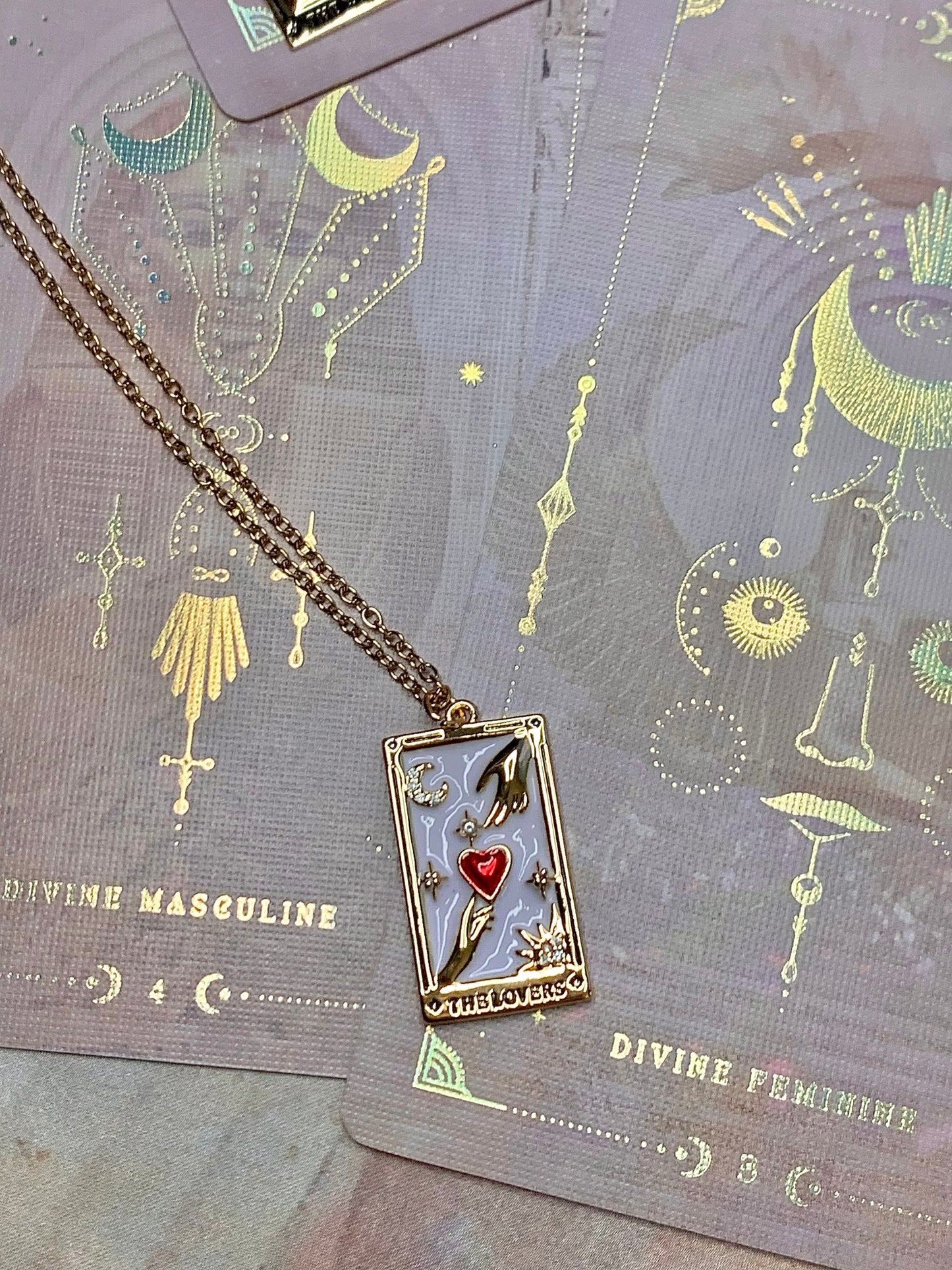 The “Lovers” Tarot Card Fashion Necklace