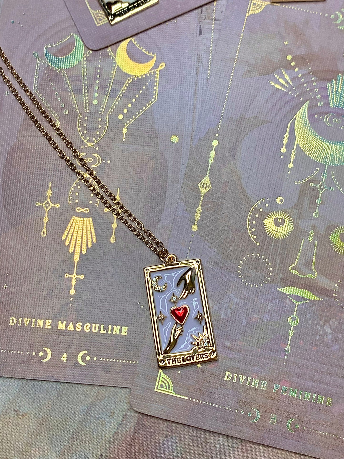 The “Lovers” Tarot Card Fashion Necklace