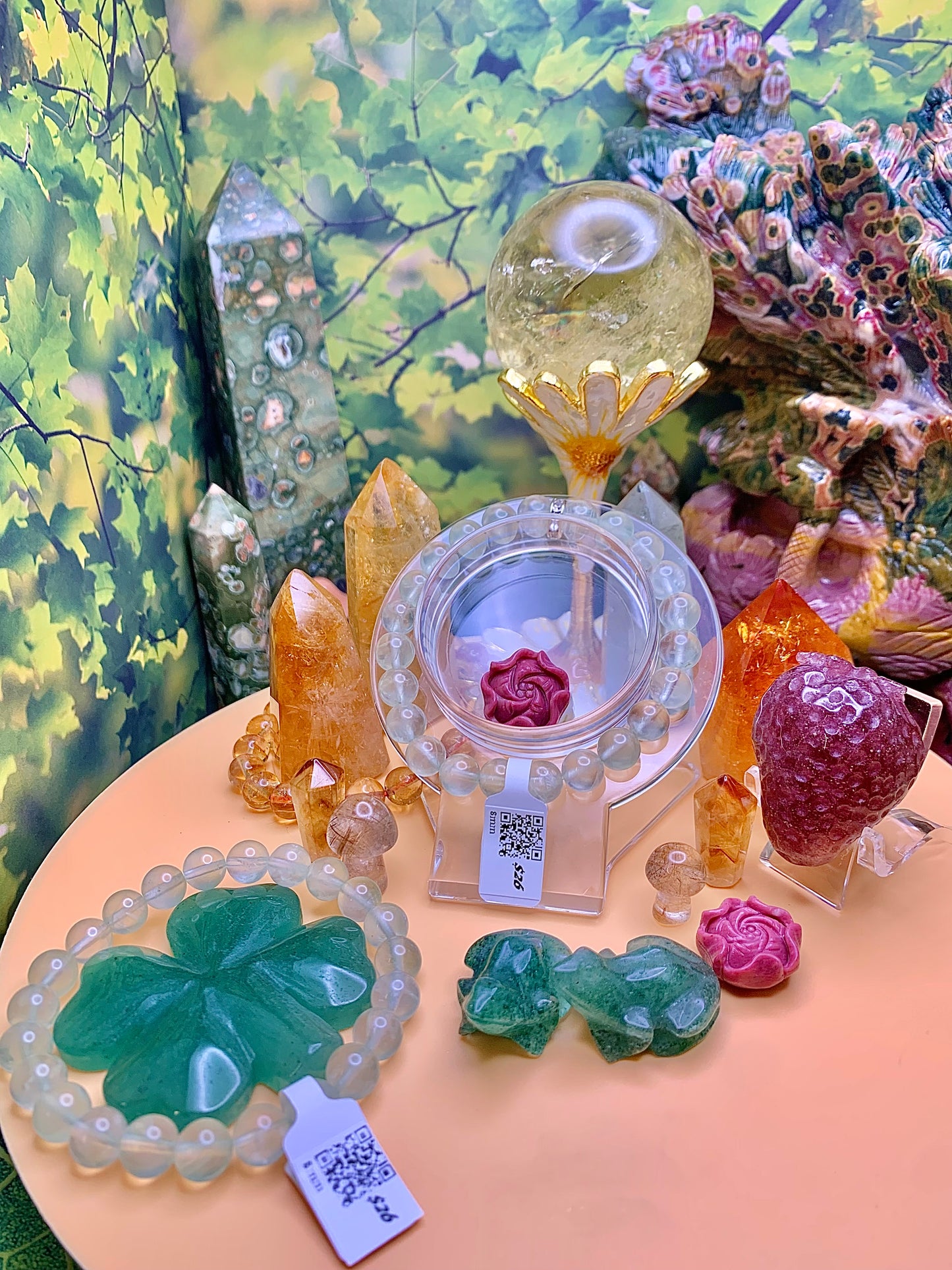 Parisolite Round Bead Bracelet 8-9mm