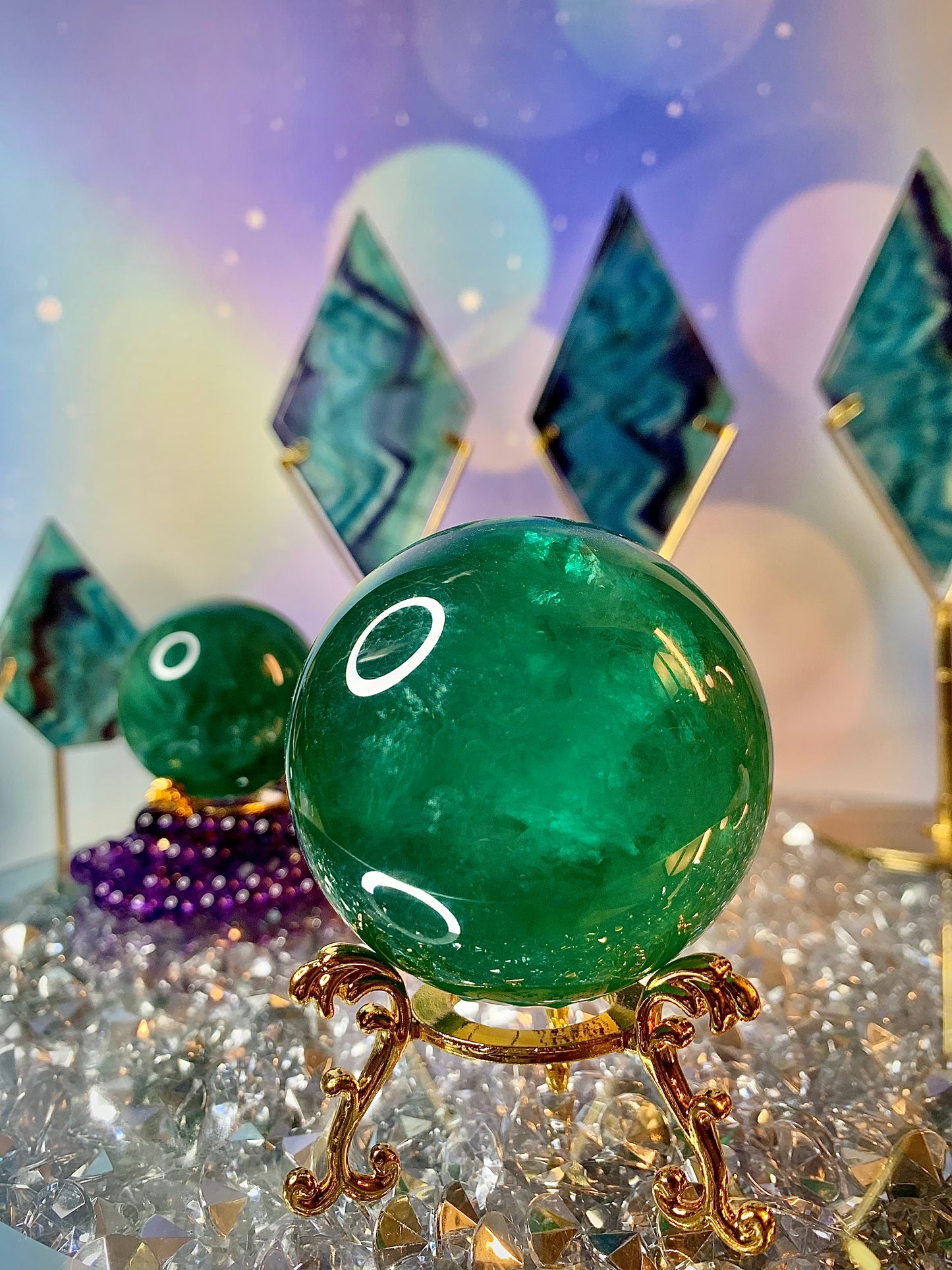 Emerald Green Fluorite Sphere