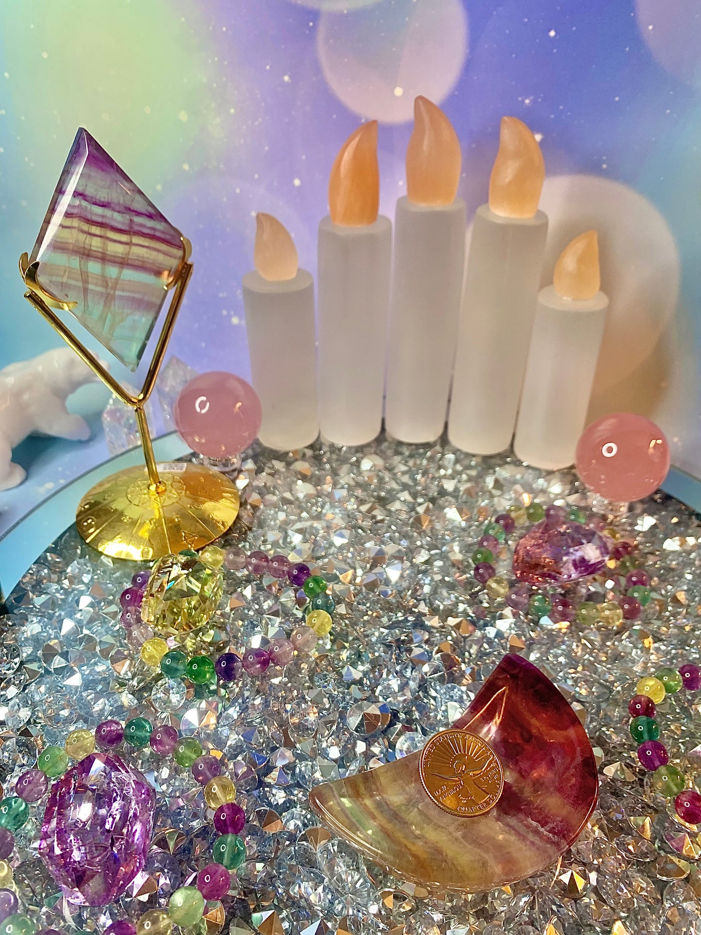 Candy 🍭 Fluorite Moon Shape Bowl