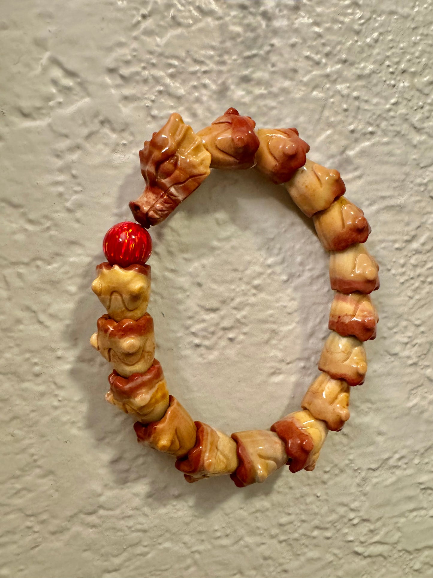 Alashan Agate Dragon Bracelet (10-14mm) SUNFYRE