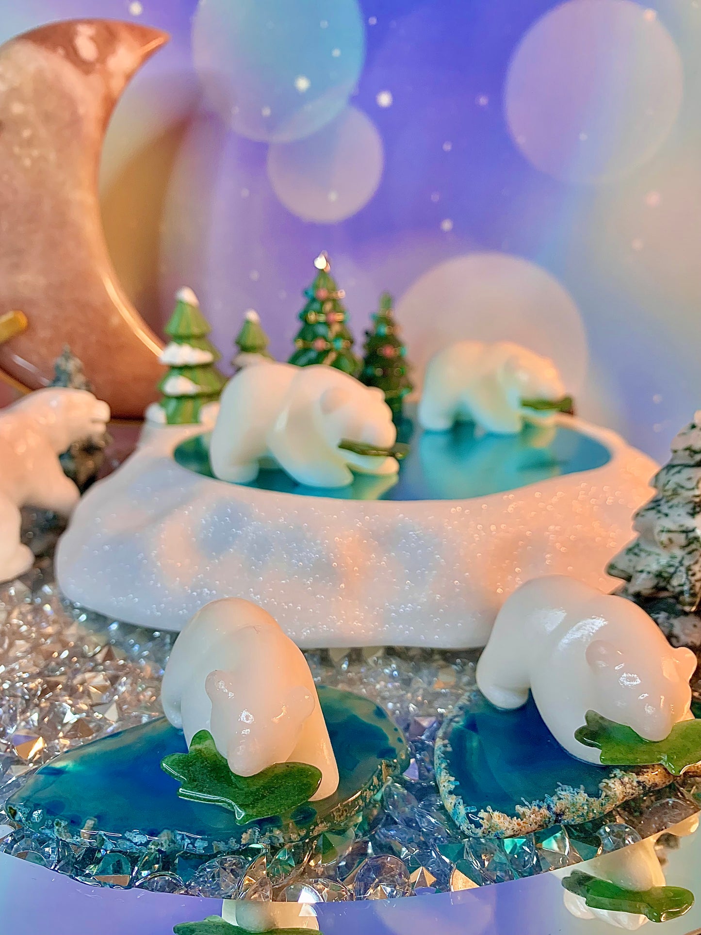 White Jade Fishing Polar Bear