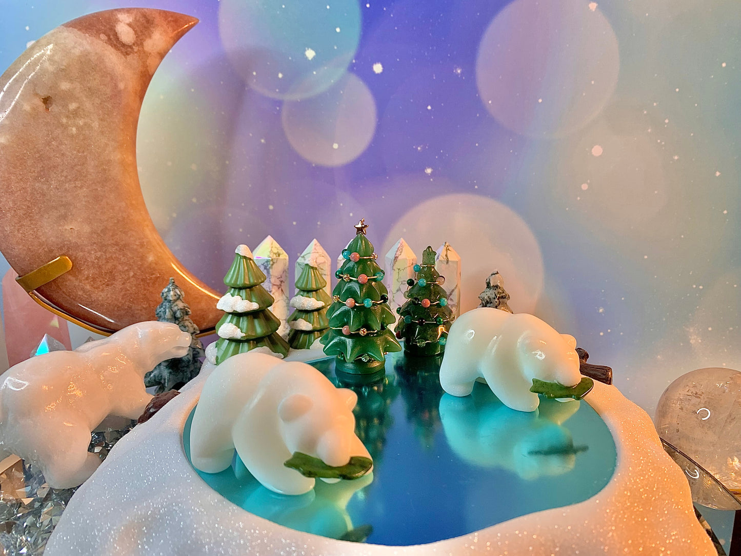 White Jade Fishing Polar Bear