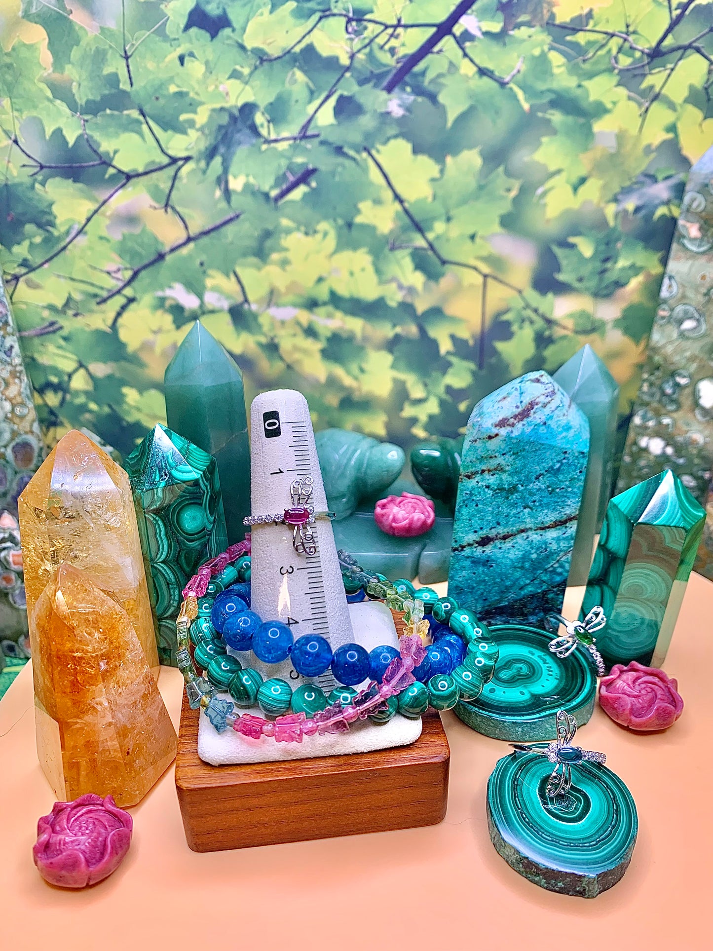 Dainty Pink Tourmaline Dragonfly Ring in Sterling Silver