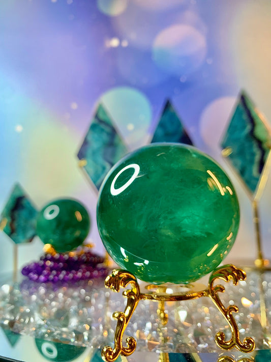 Emerald Green Fluorite Sphere