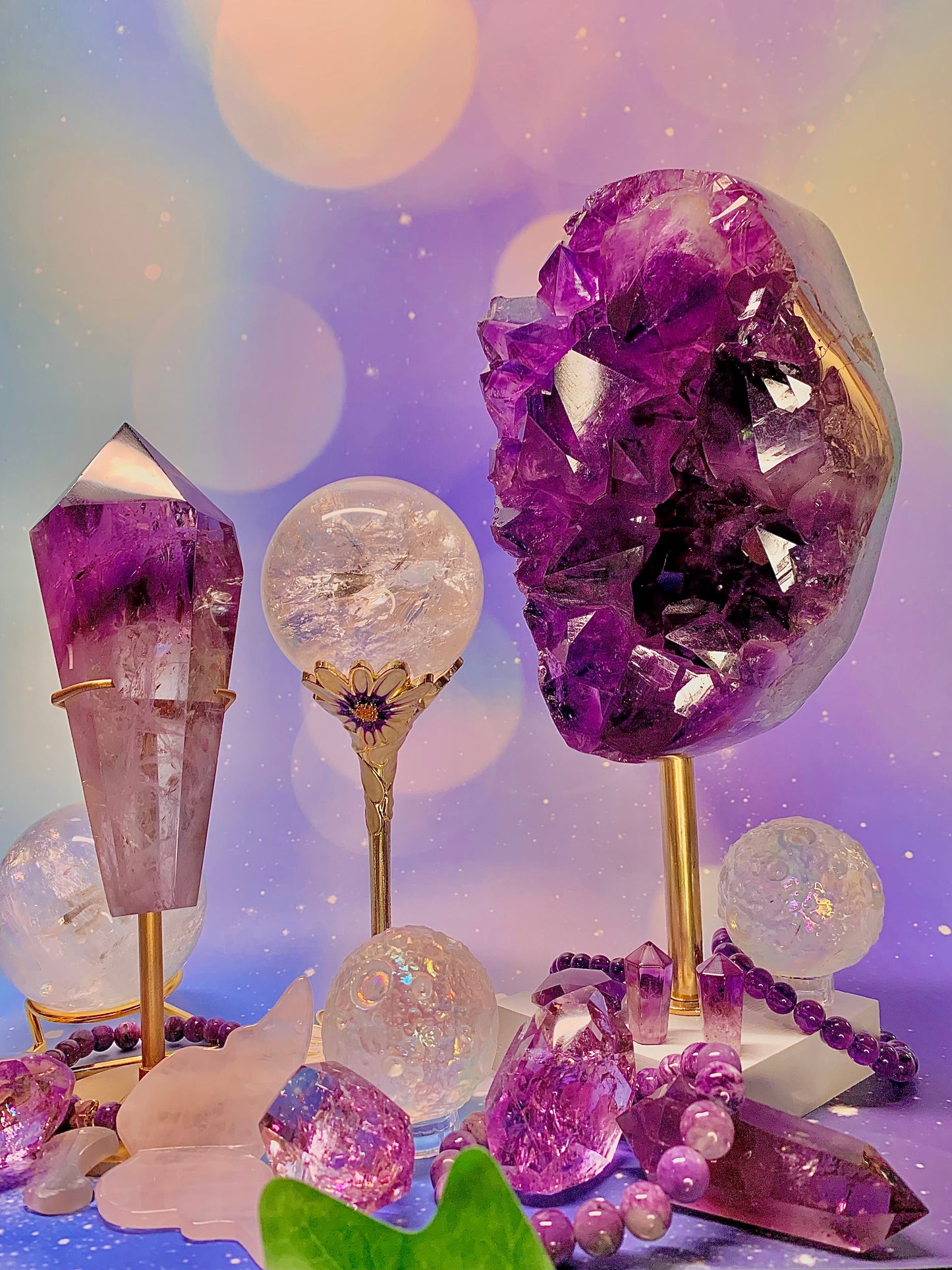 Amethyst Specimen on Stand