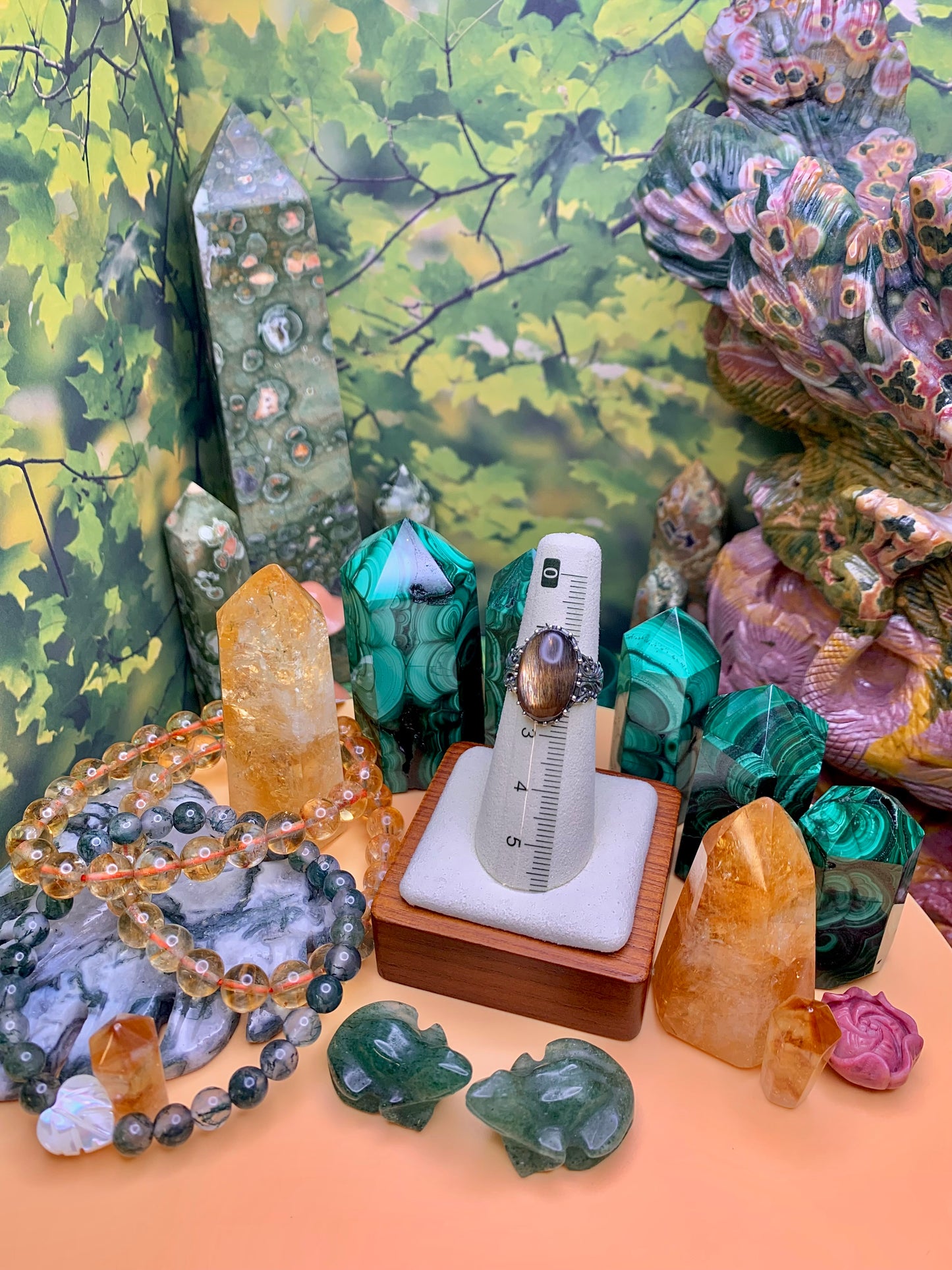 Golden (Black) Sunstone Oval Cabochon Ring with Vintage Style Accents set in Sterling Silver