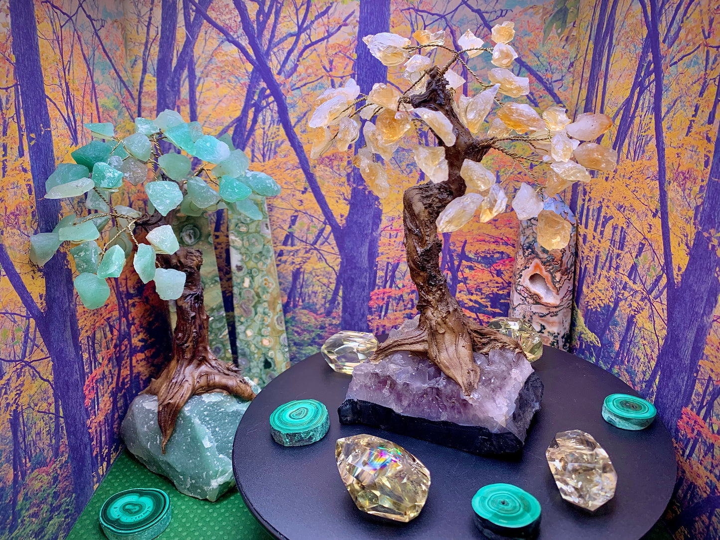 Brazilian Citrine Chip Tree on Amethyst Base