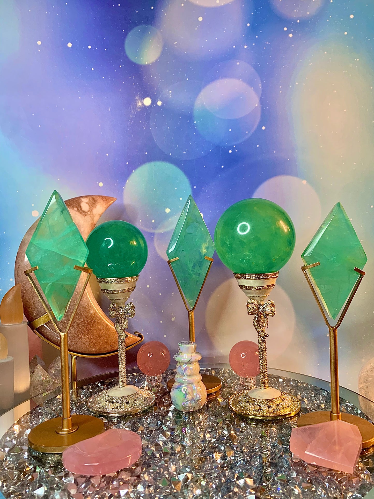 Baja Blast Green Fluorite Sphere